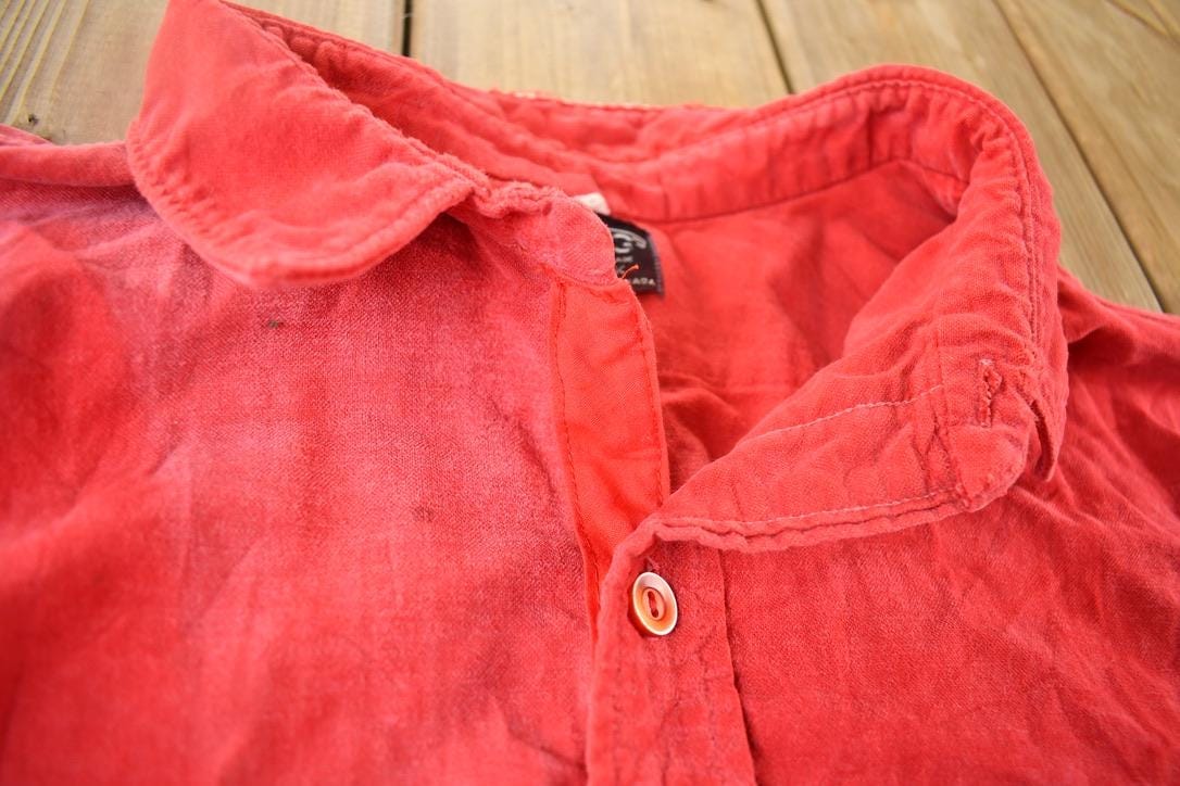 True Vintage 1970s GWG Red Button Up Flannel Shirt Men's Large from propervintagecanada