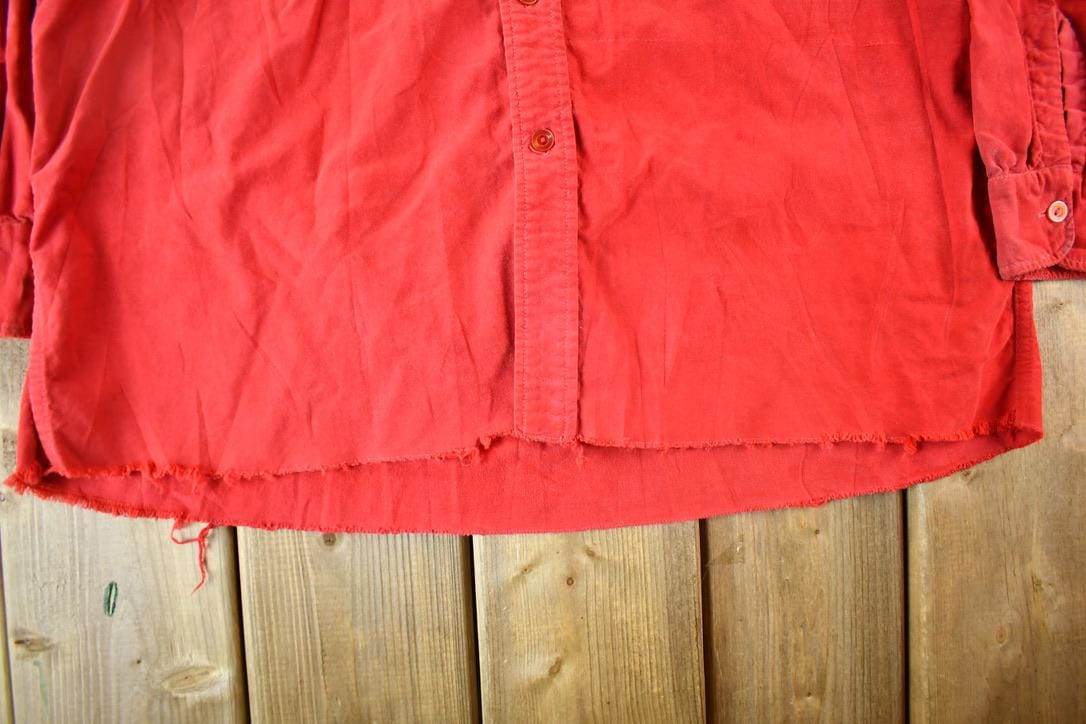 True Vintage 1970s GWG Red Button Up Flannel Shirt Men's Large from propervintagecanada