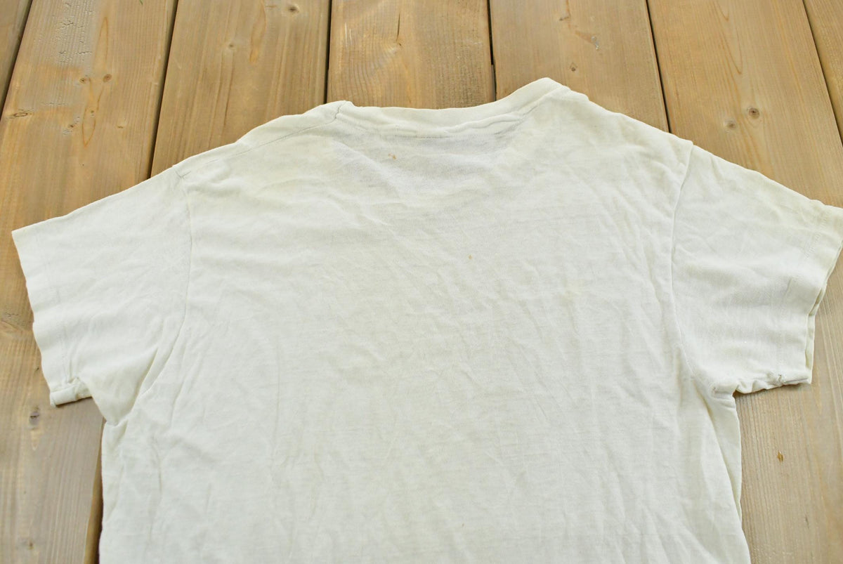 True Vintage 1970s Hanes Blank White T-Shirt Men's S from propervintagecanada
