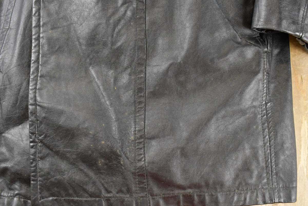 True Vintage 1970s Motorcycle Leather Coat Jacket Men's M / Made in USA / 70s Mod Gear / 70s Streetwear / Moto from propervintagecanada