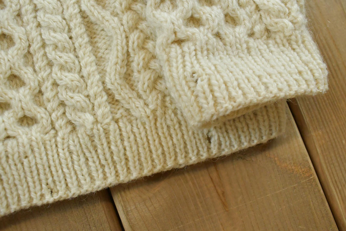 True Vintage 1970s Wool Cable Knit Chunky Sweater Men's S from propervintagecanada