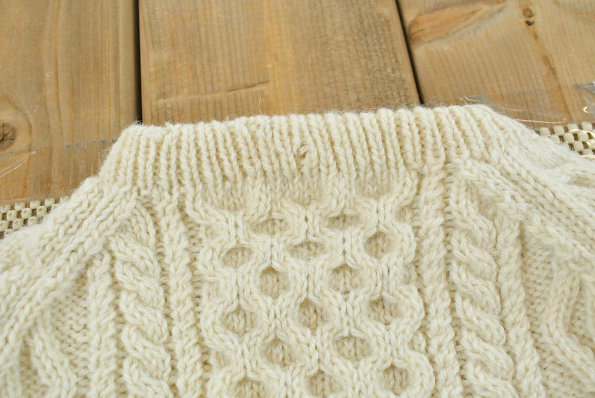 True Vintage 1970s Wool Cable Knit Chunky Sweater Men's S from propervintagecanada