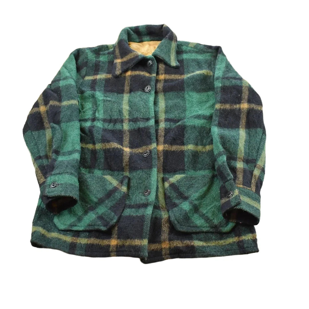 True Vintage 1970s Wool Flannel Over Shirt Shacket Men's S from propervintagecanada