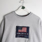 U.S.A. Sweatshirt Mens XL Grey Flag from propervintagecanada