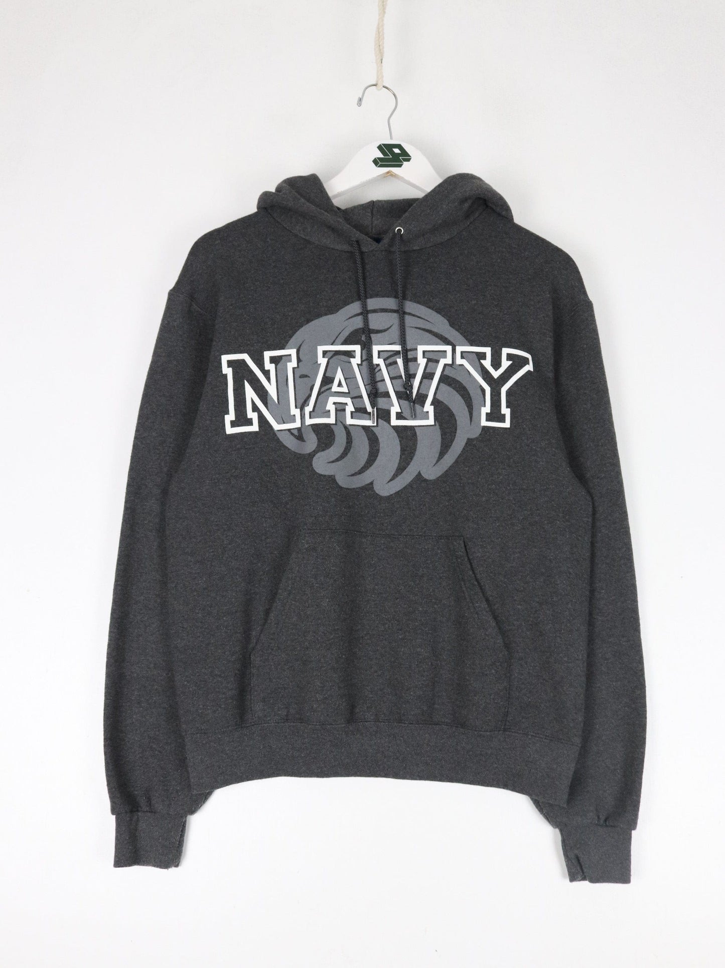 U.S. Navy Sweatshirt Mens Small Grey Champion Hoodie