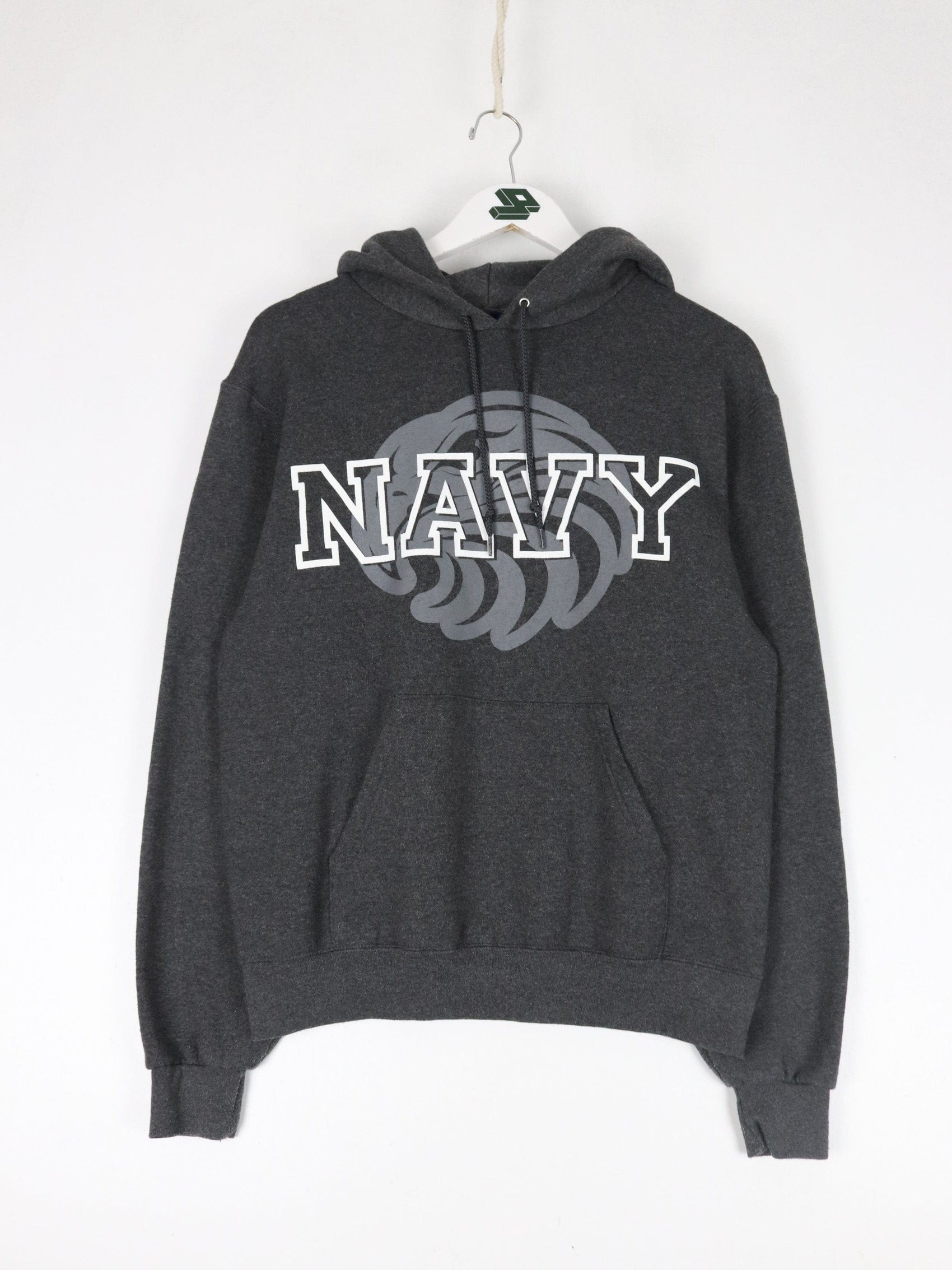 U.S. Navy Sweatshirt Mens Small Grey Champion Hoodie