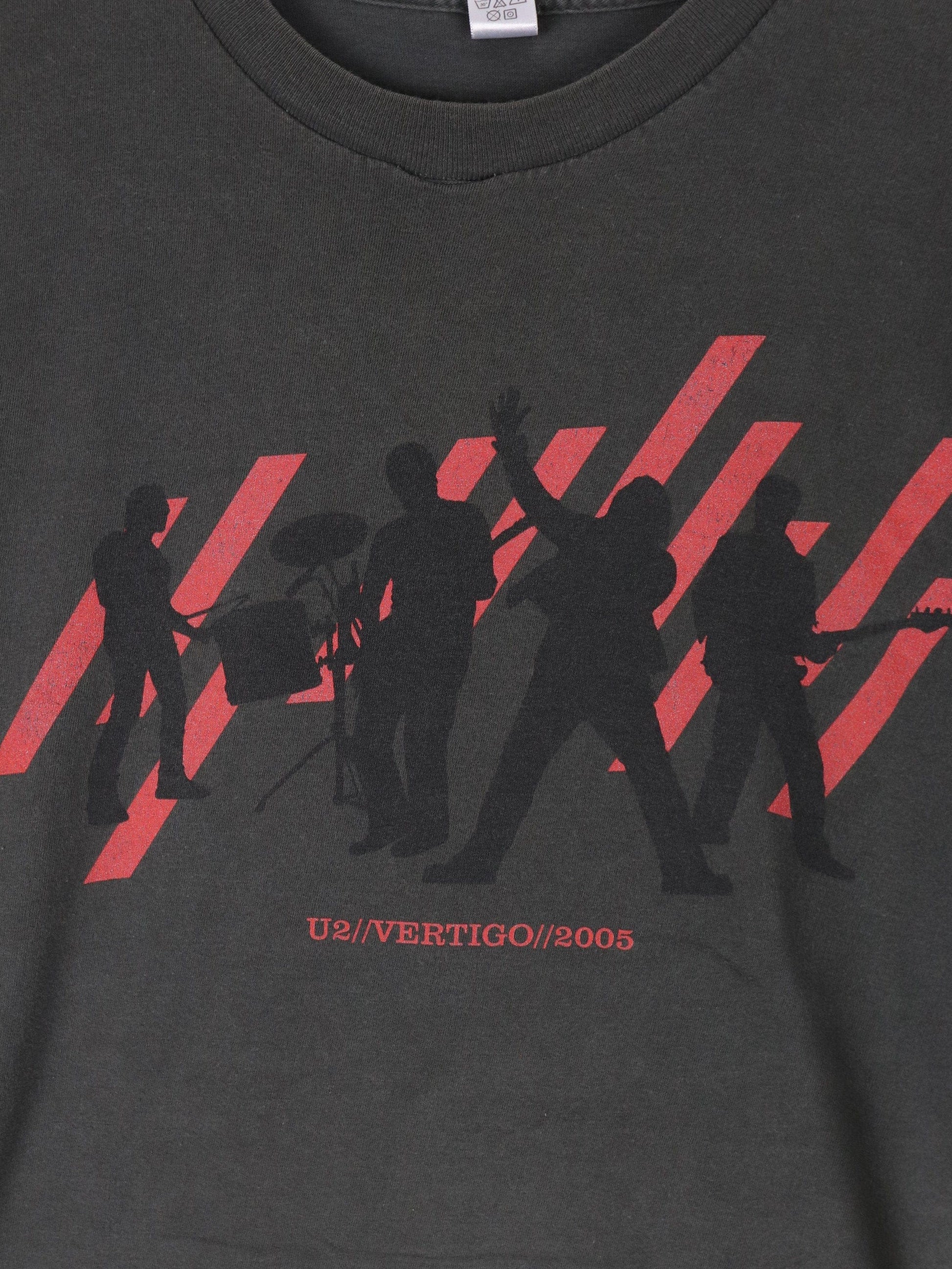 U2 T Shirt Mens XL Grey 2005 Vertigo Tour Concert from propervintagecanada