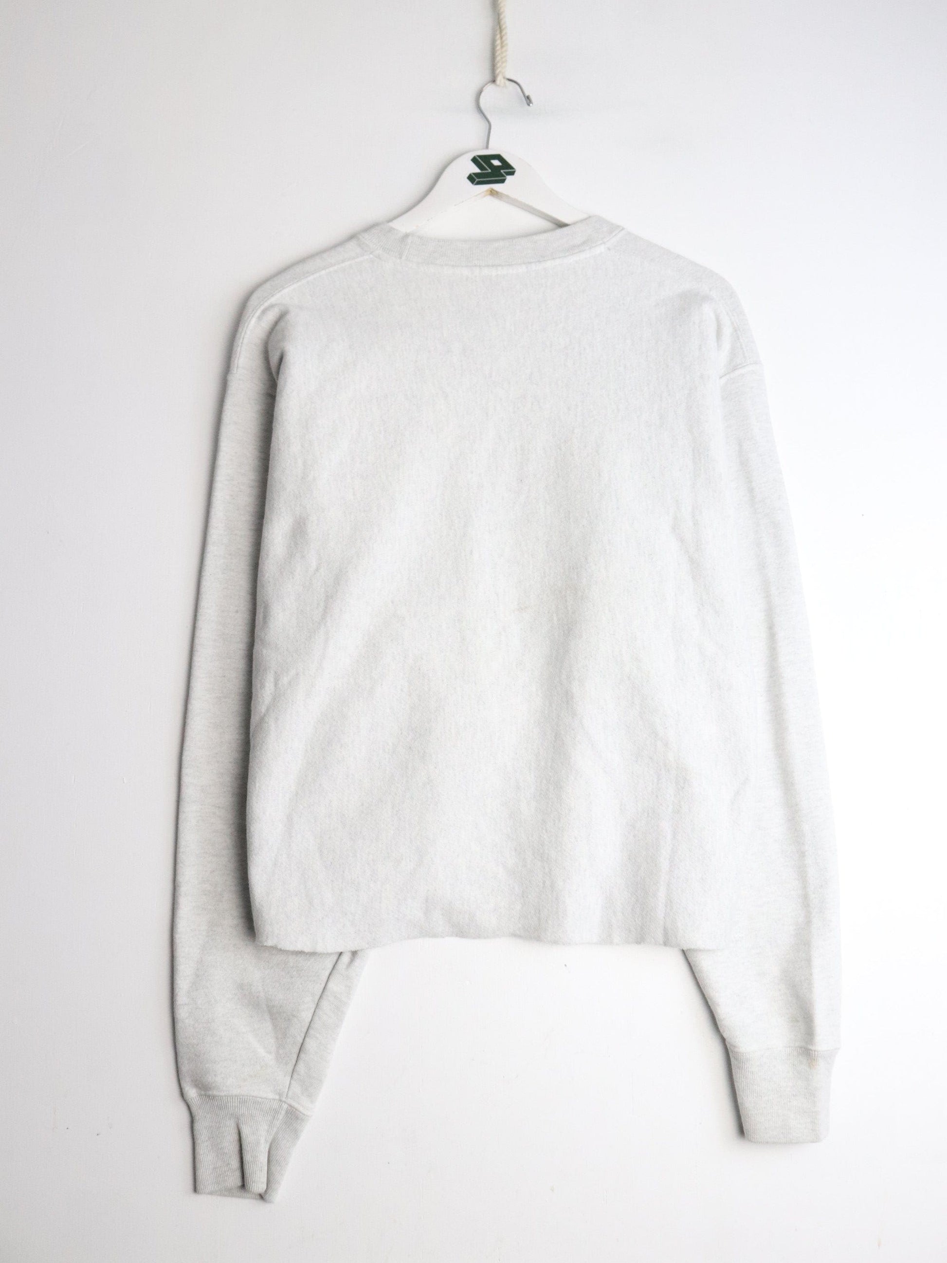 UMASS Boston Sweatshirt Adult Large Cropped Grey Champion Reverse Weave from propervintagecanada