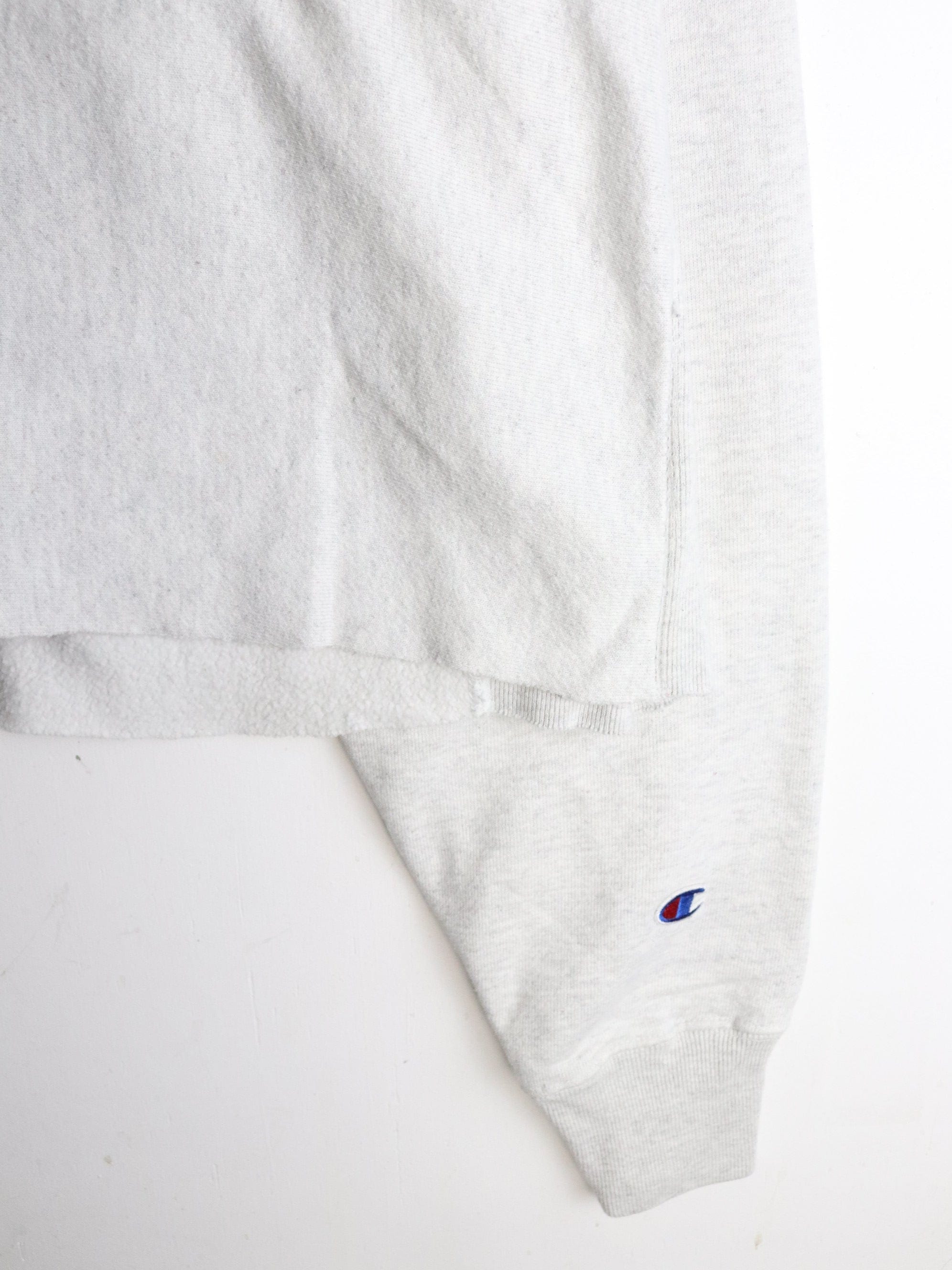UMASS Boston Sweatshirt Adult Large Cropped Grey Champion Reverse