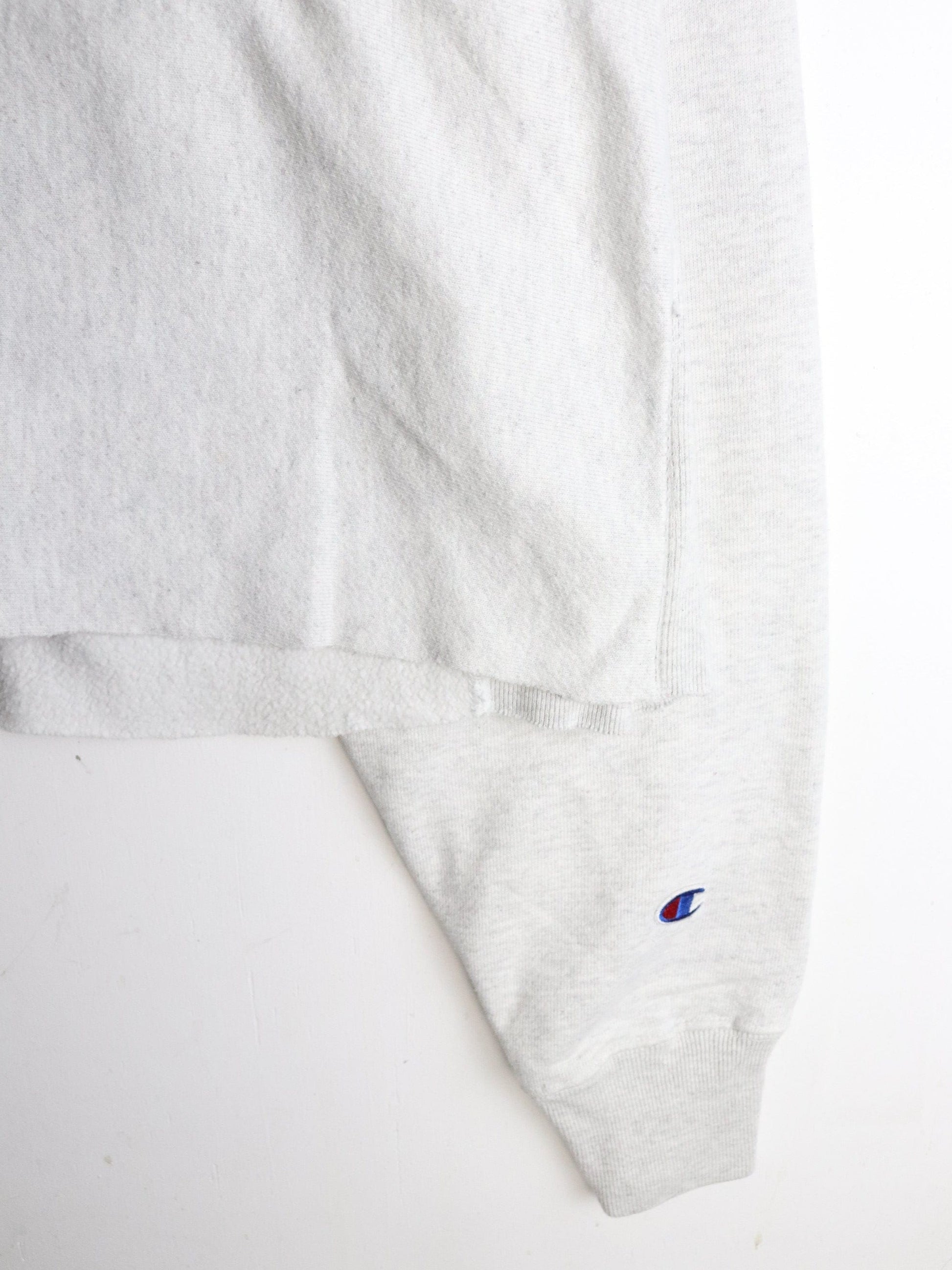 UMASS Boston Sweatshirt Adult Large Cropped Grey Champion Reverse Weave from propervintagecanada