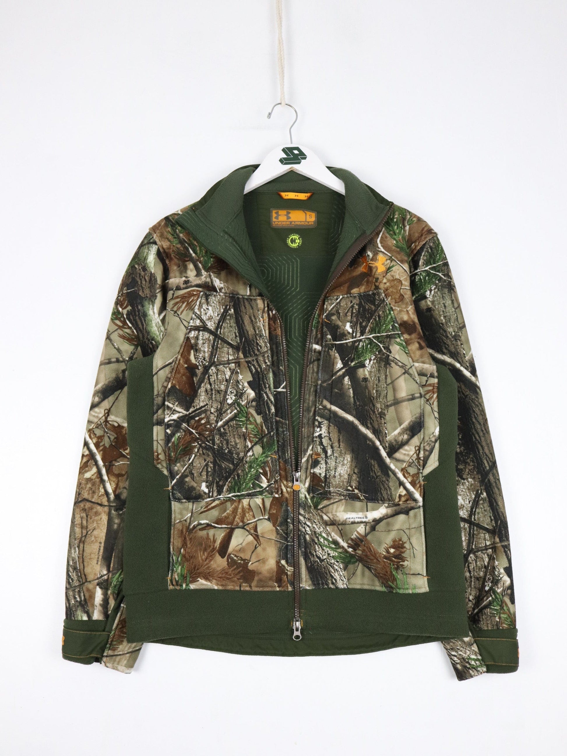 Under Armour Jackets & Coats Under Armour Jacket Mens Small Brown Tree Camo Fleece Hunting Outdoors