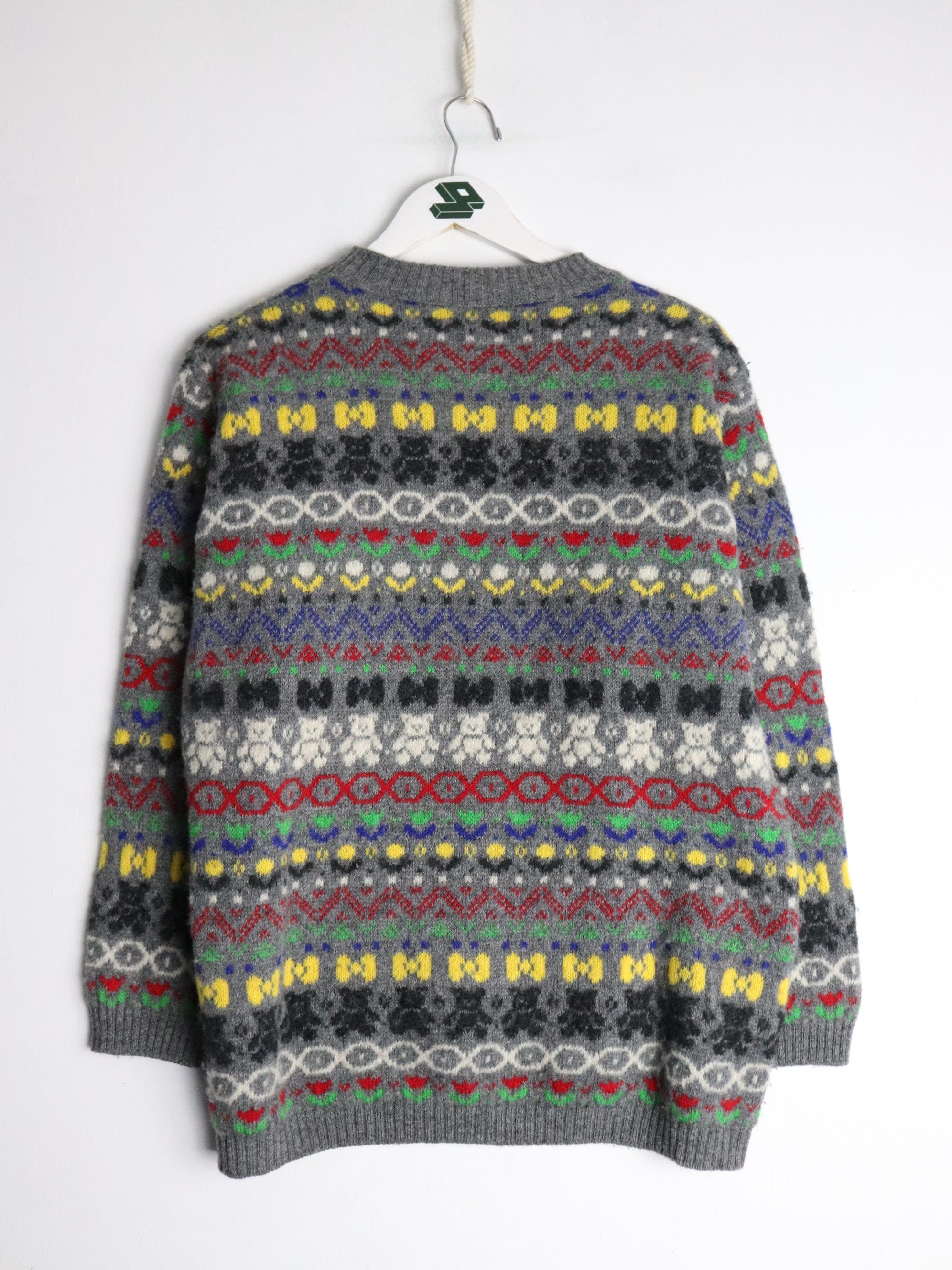 United Colors of Benetton Sweater Youth L/XL Grey Wool Blend Knit