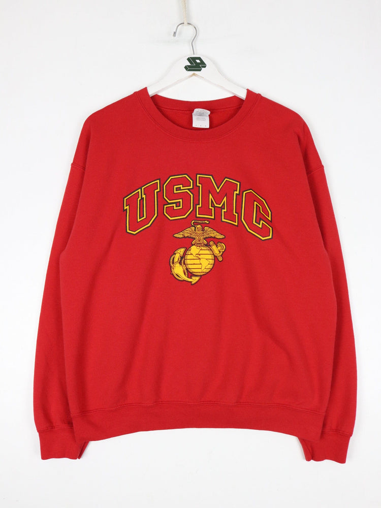 United States Marine Corps Sweatshirt Mens Large Red from propervintagecanada