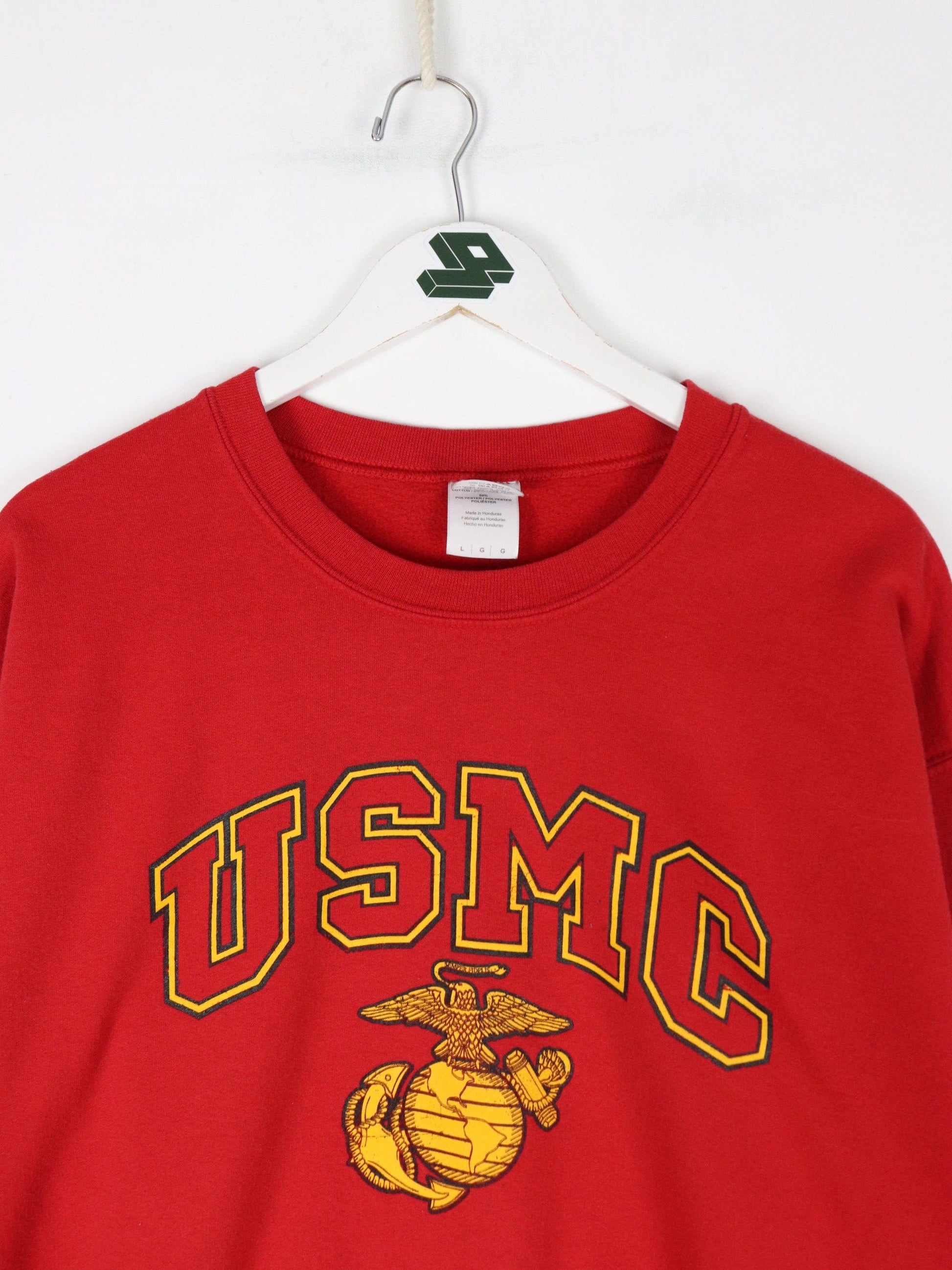 United States Marine Corps Sweatshirt Mens Large Red