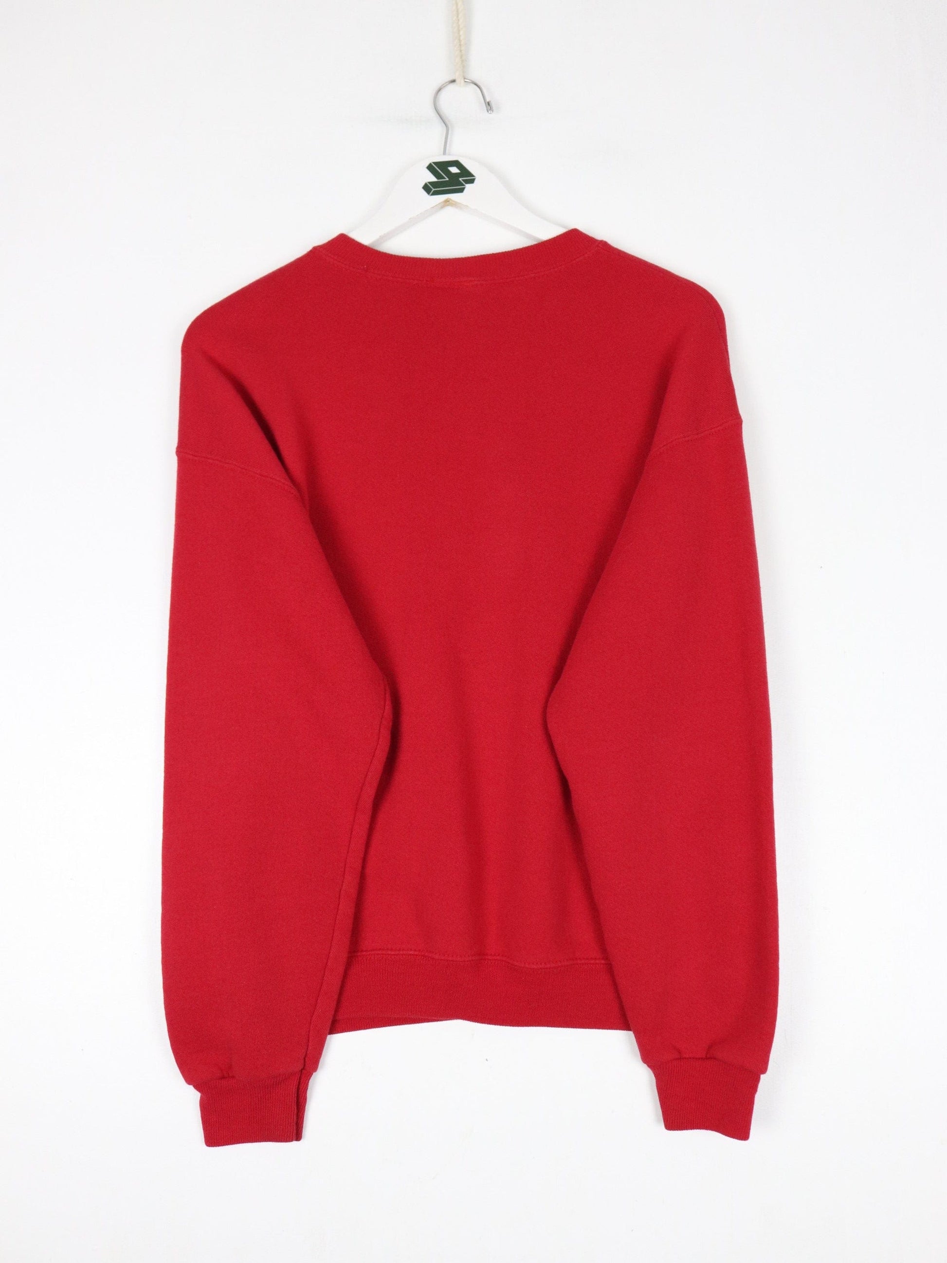 University Hawks Sweatshirt Mens Medium Red Collegiate