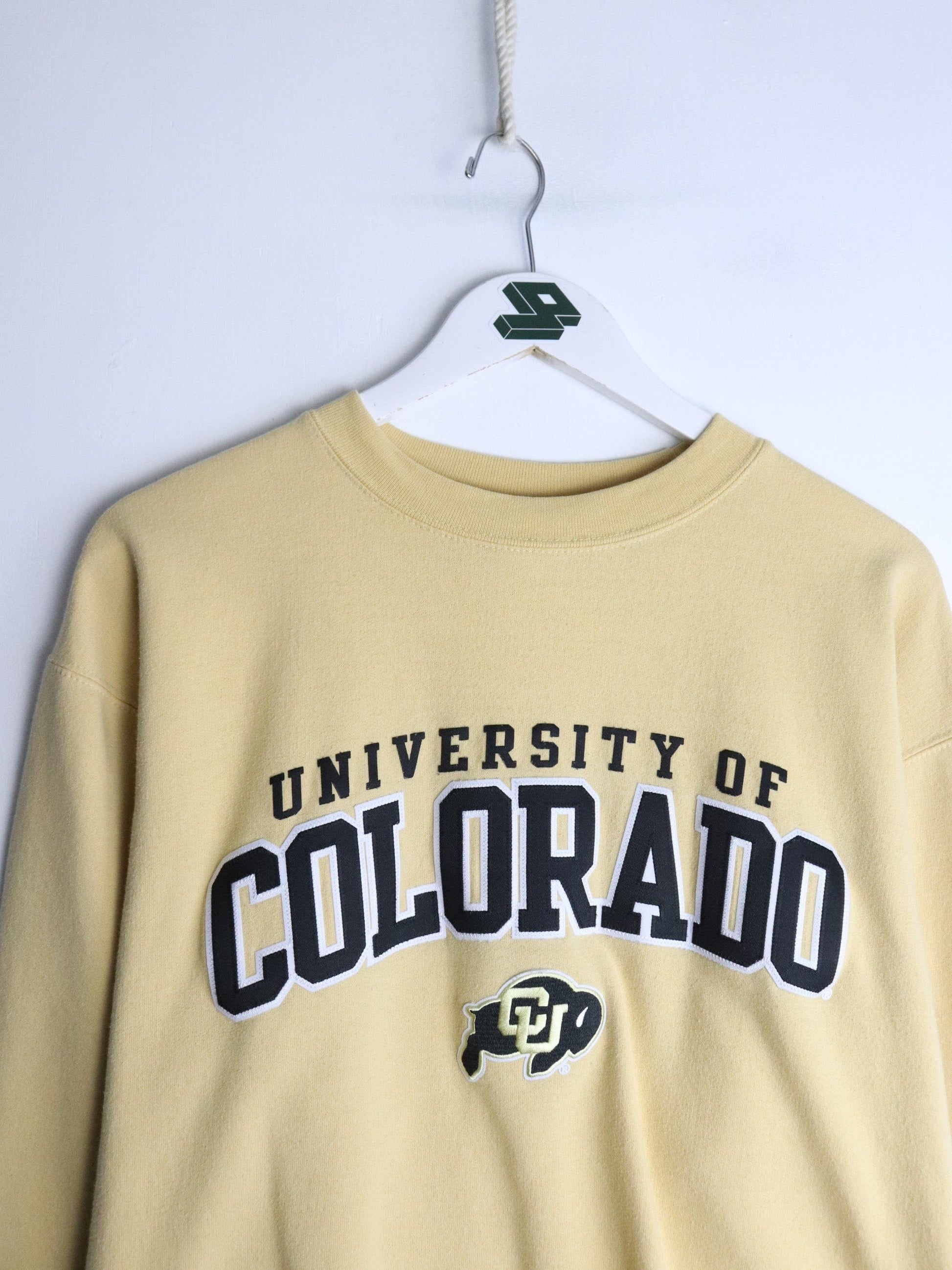 University of Colorado Sweatshirt Mens Medium Yellow from propervintagecanada