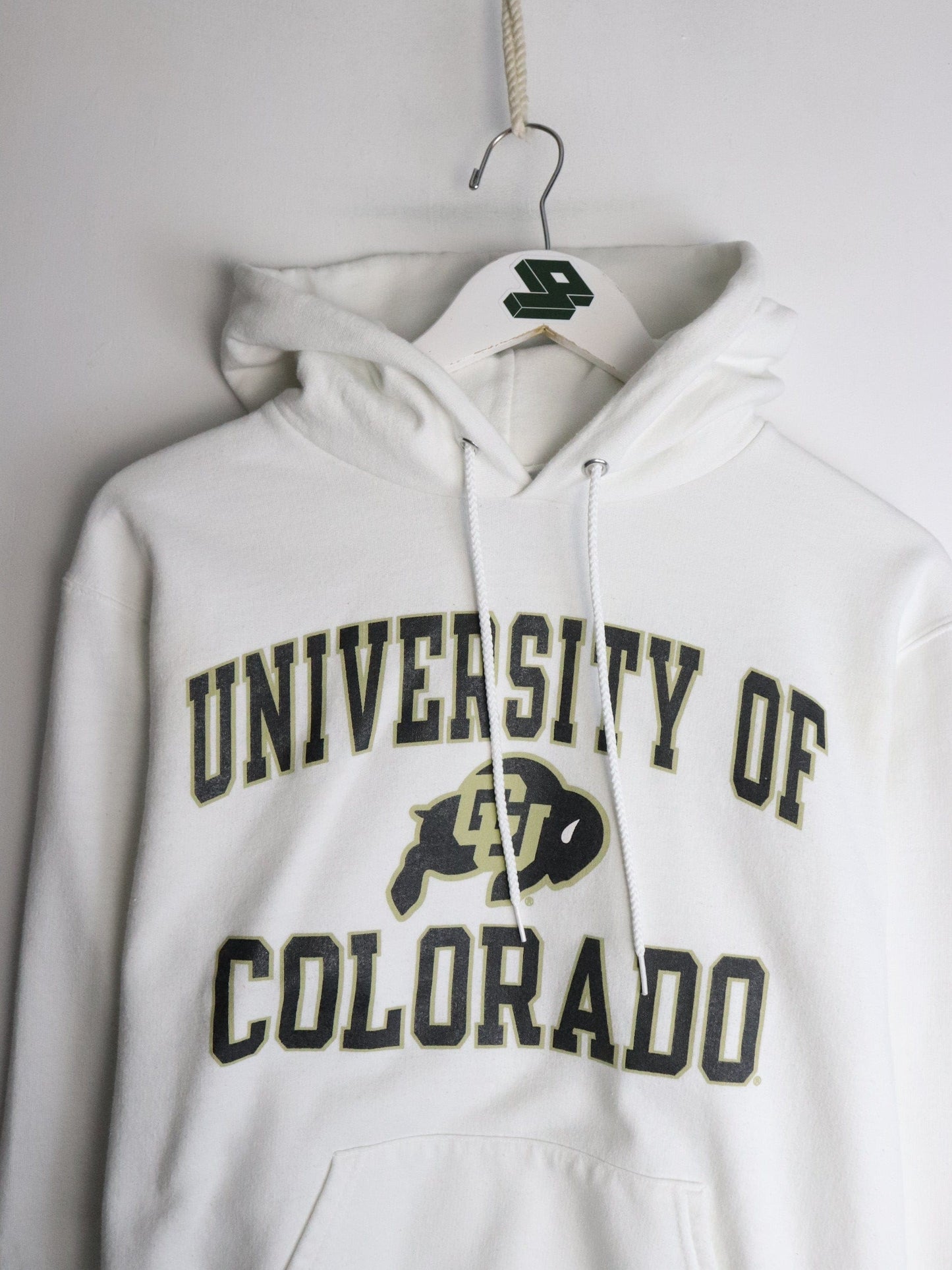 University of Colorado Sweatshirt Mens Small White Hoodie from propervintagecanada