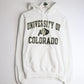 University of Colorado Sweatshirt Mens Small White Hoodie from propervintagecanada
