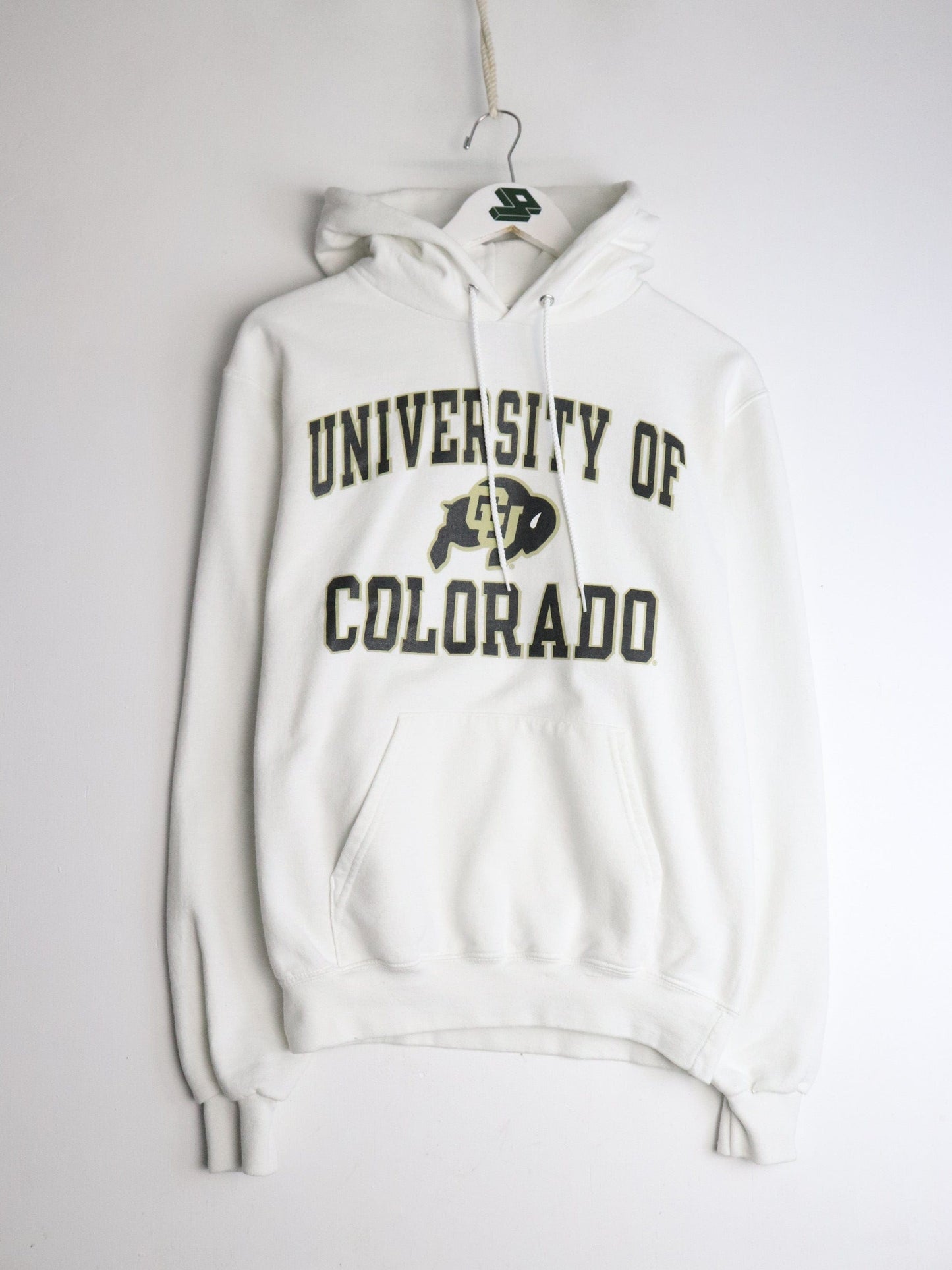 University of Colorado Sweatshirt Mens Small White Hoodie from propervintagecanada