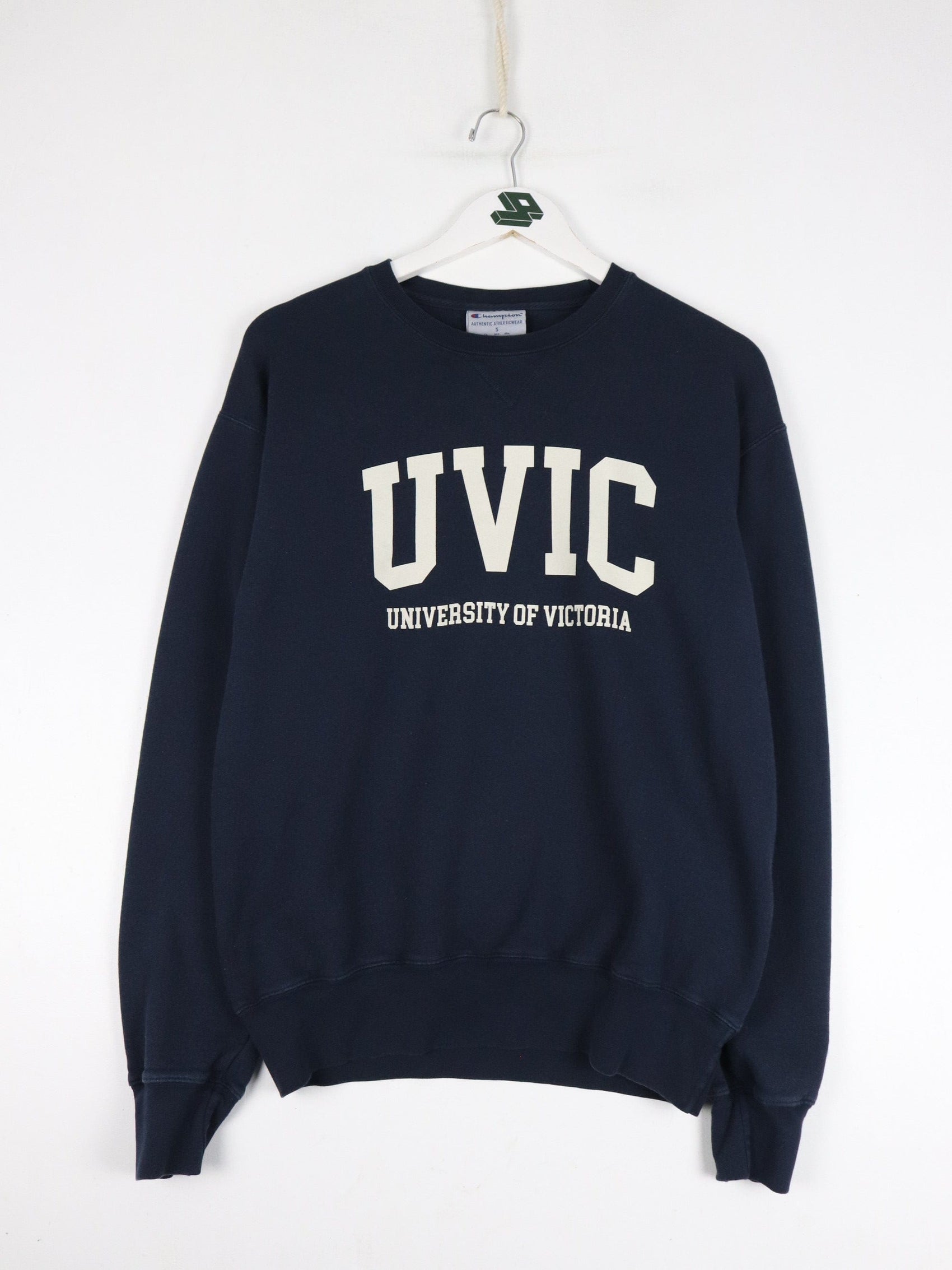 University of Victoria Sweatshirt Mens Small Blue College Champion