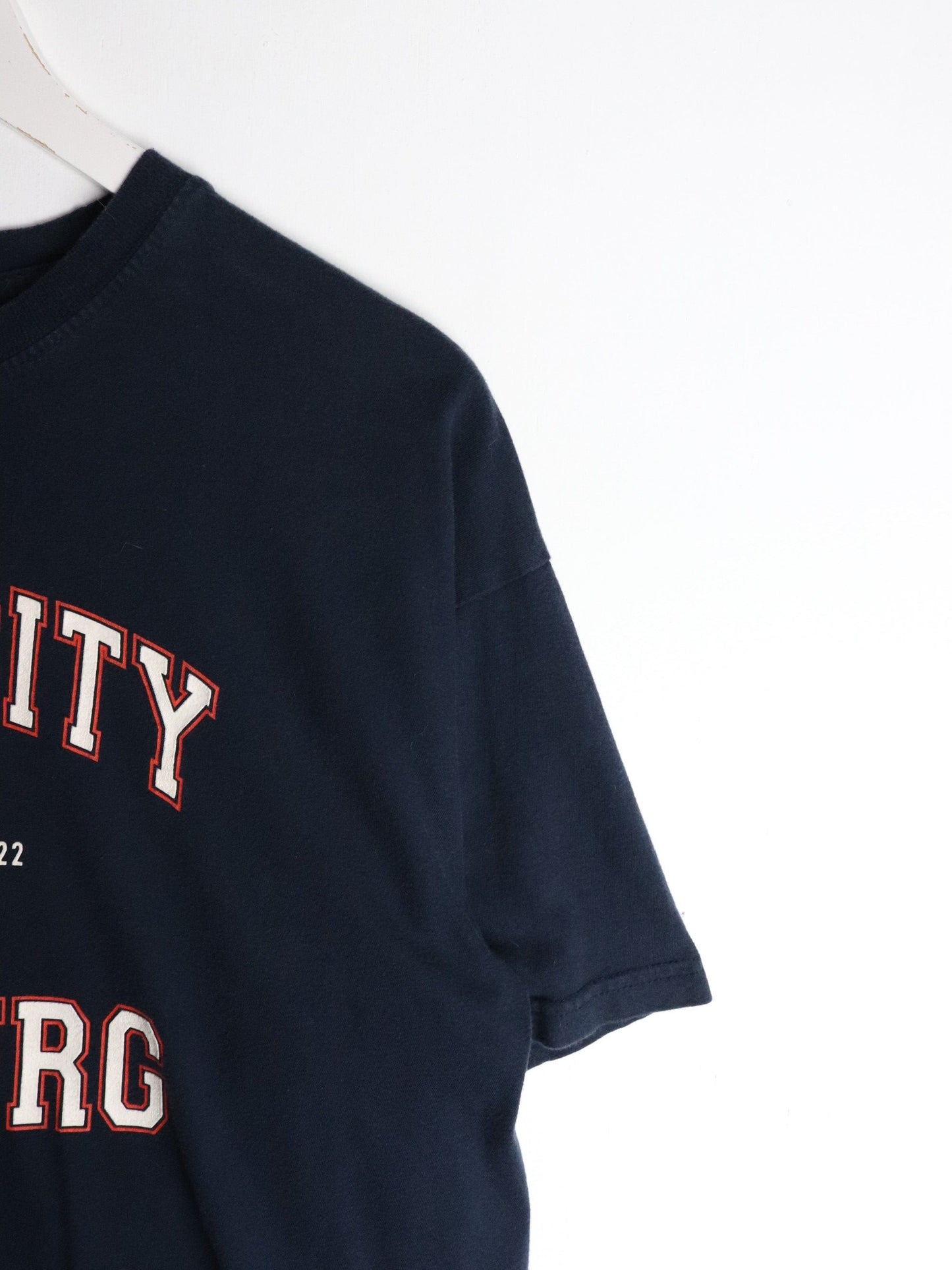 University Salzburg T Shirt Fits Mens Medium Blue College from propervintagecanada