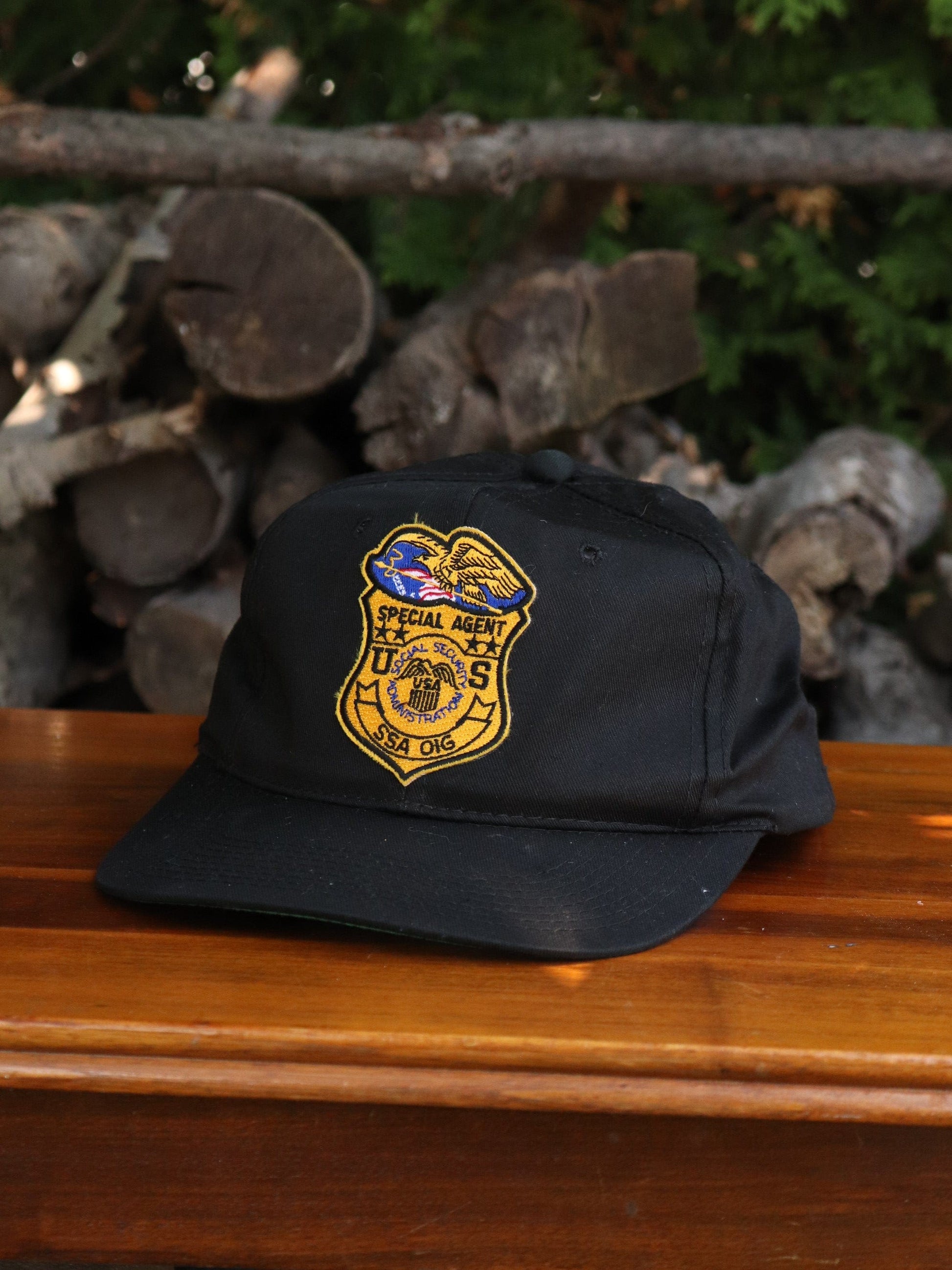 USA Special Agent Hat Adult Black Snap Back from propervintagecanada
