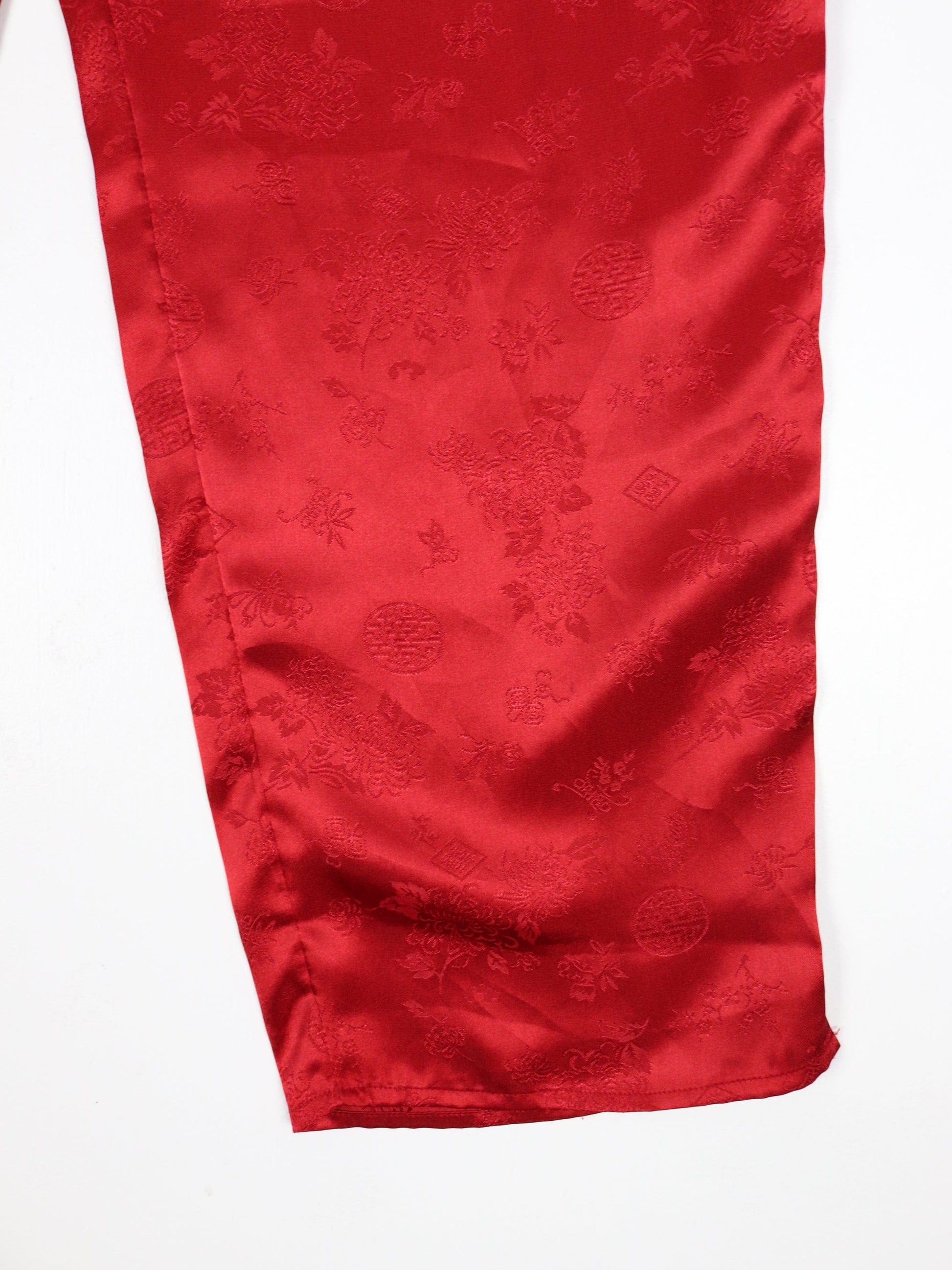 Valerie Stevens Pants Womens Medium Red Silk Pyjamas Loungewear from propervintagecanada