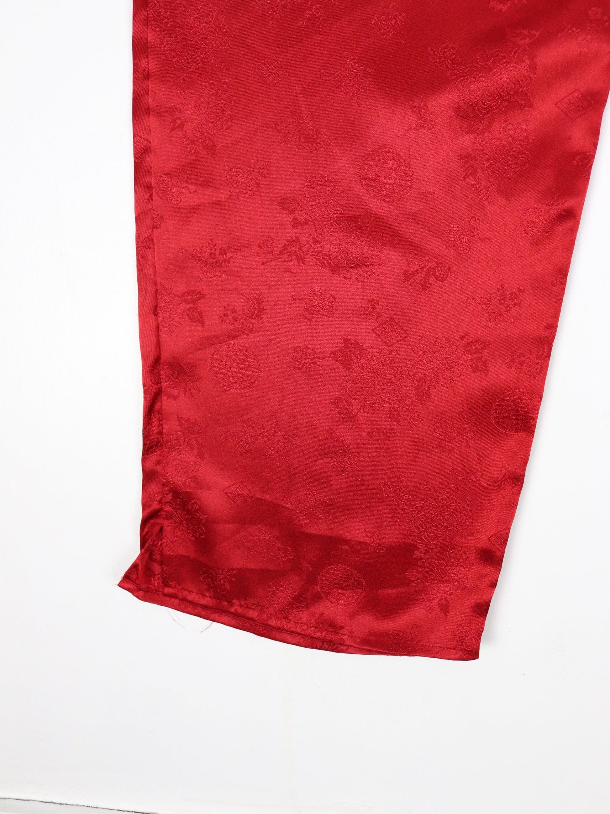 Valerie Stevens Pants Womens Medium Red Silk Pyjamas Loungewear from propervintagecanada