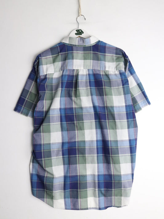 Van Heusen Shirt Mens Large Blue Plaid Button Up from propervintagecanada