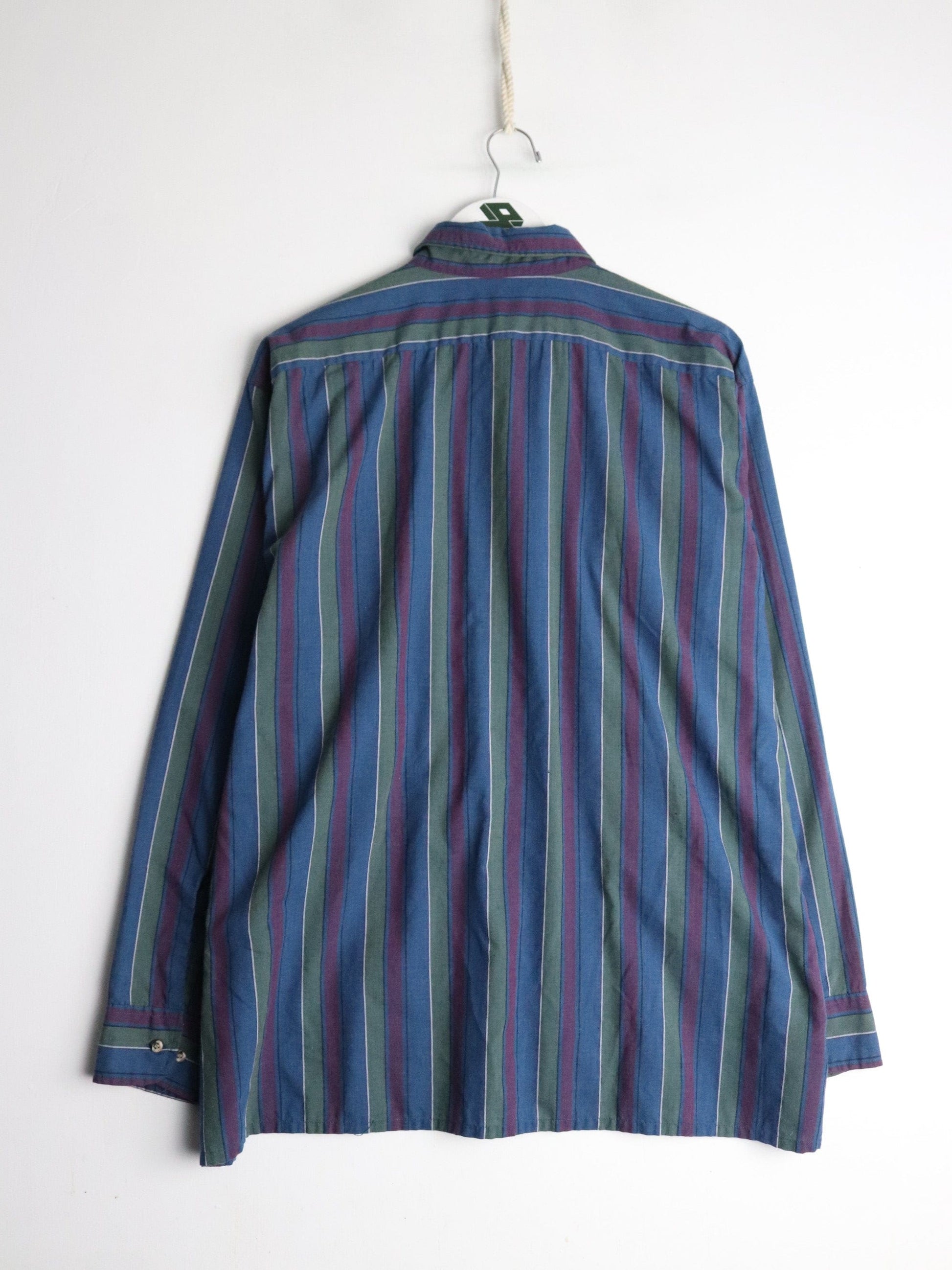 Van Heusen Shirt Mens XL Blue Striped Button Up from propervintagecanada