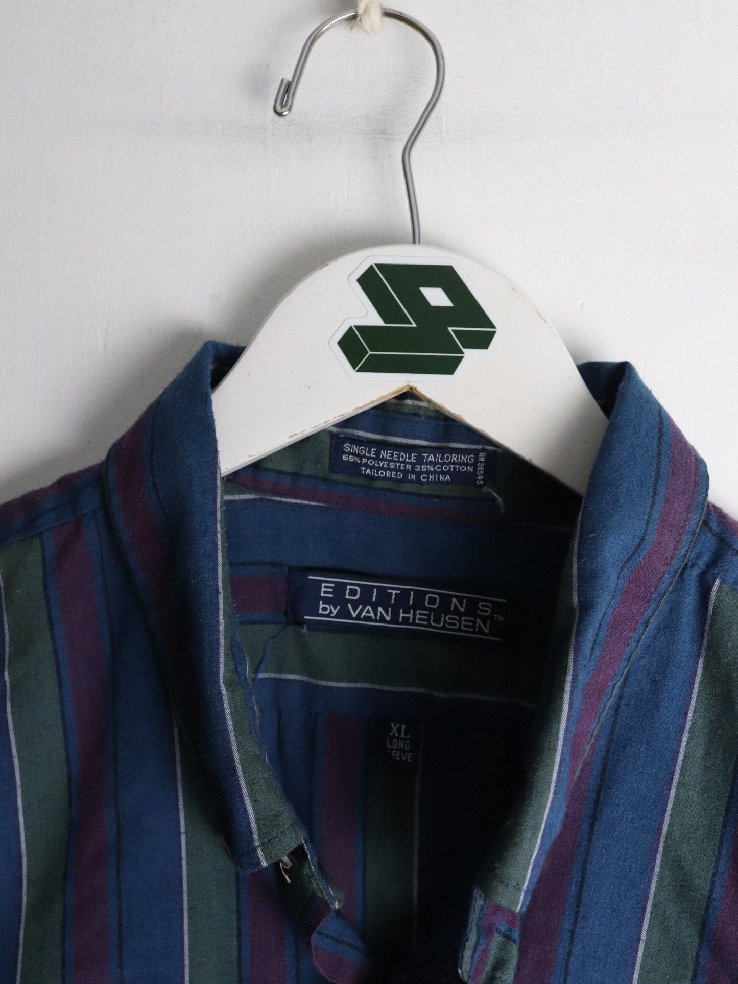 Van Heusen Shirt Mens XL Blue Striped Button Up from propervintagecanada