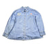 Venezia 1990s Embroidered Denim Snap Button Jean Shirt Men&