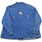 Venezia 1990s Embroidered Denim Snap Button Jean Shirt Men's L from propervintagecanada
