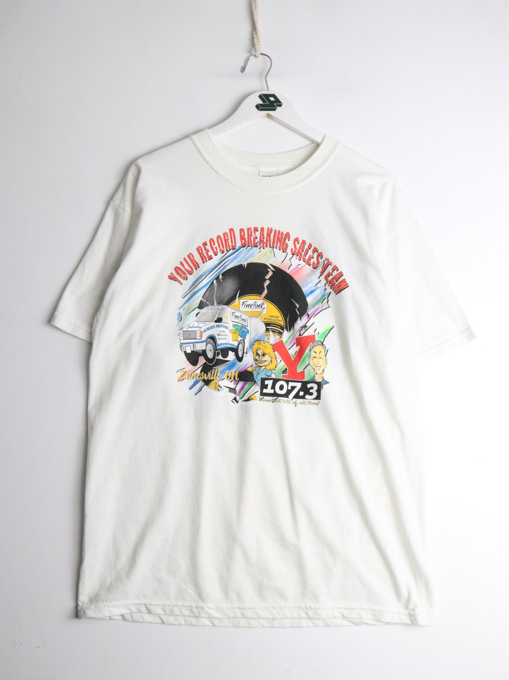 Vintage 107.3 T Shirt Mens Large White from propervintagecanada
