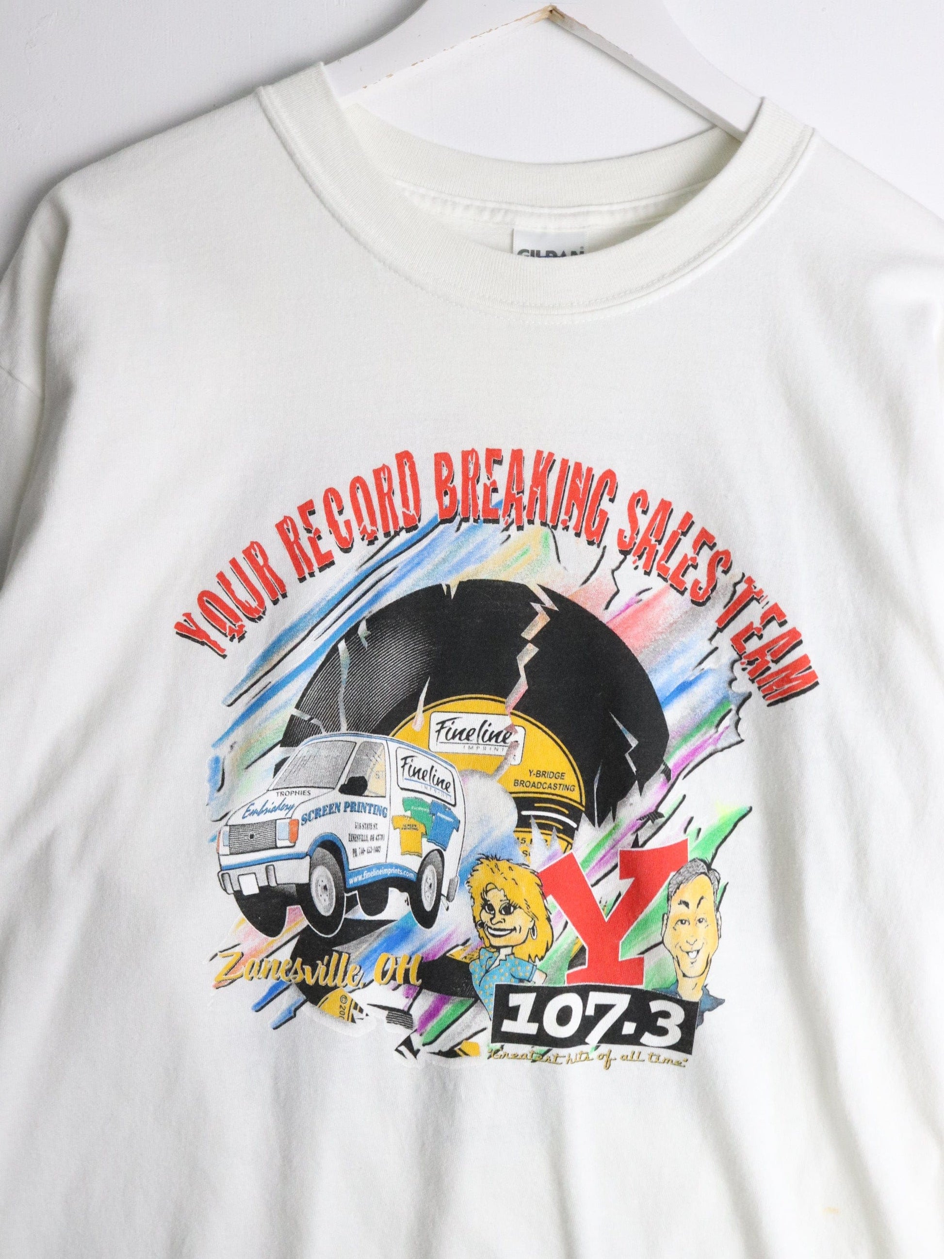 Vintage 107.3 T Shirt Mens Large White from propervintagecanada