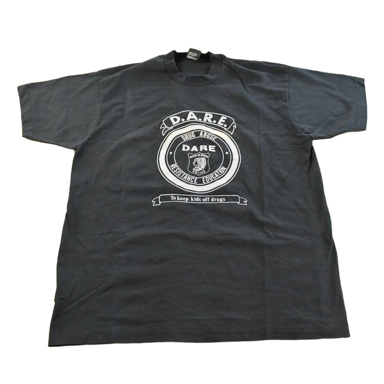 Vintage 1900s Dare to Resist Drugs And Violence Souvenir T-Shirt Men's L from propervintagecanada