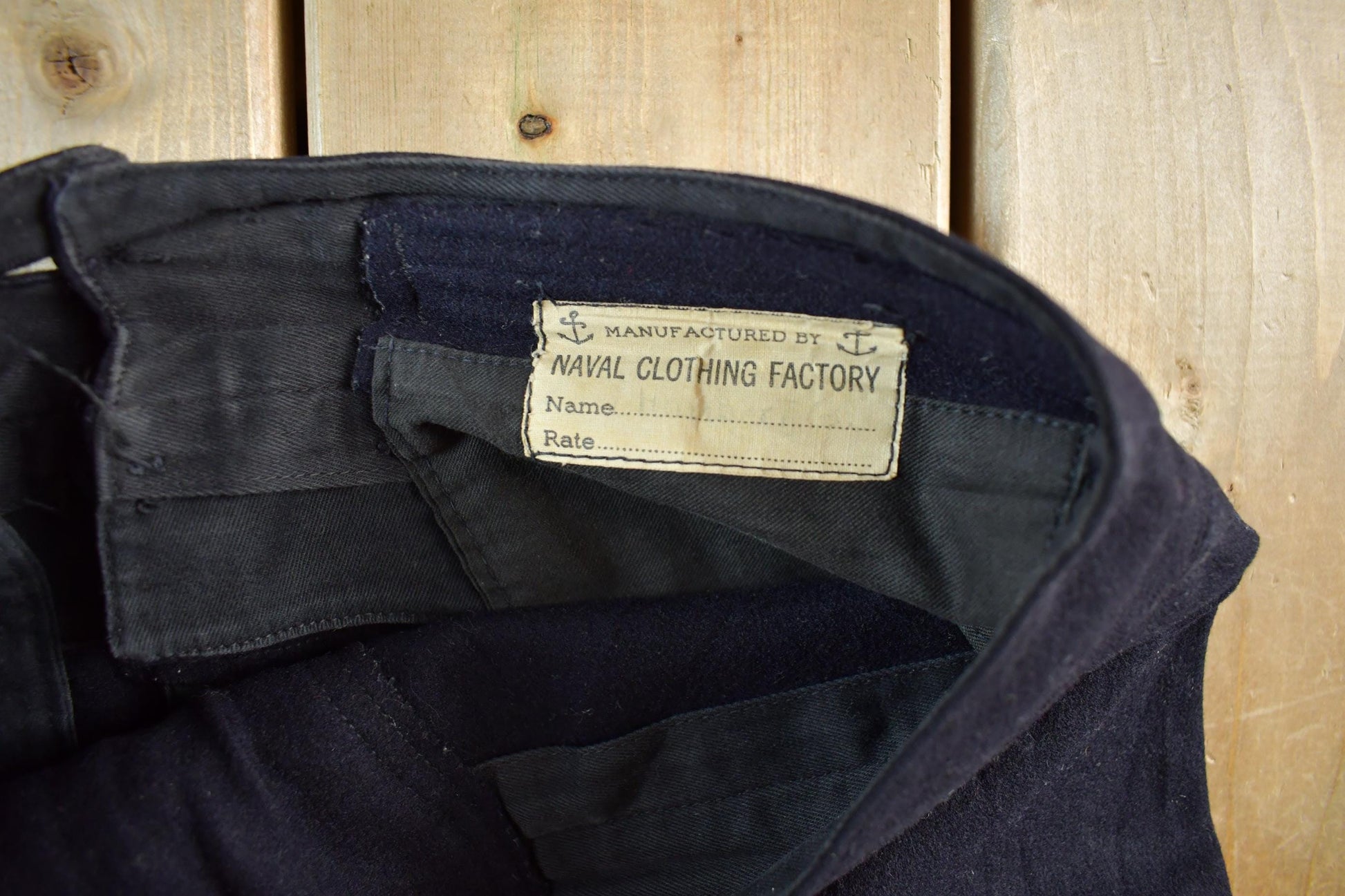 Vintage 1940's US Navy Naval Clothing Factory WWII Pants Men's Medium 32 x 31 from propervintagecanada