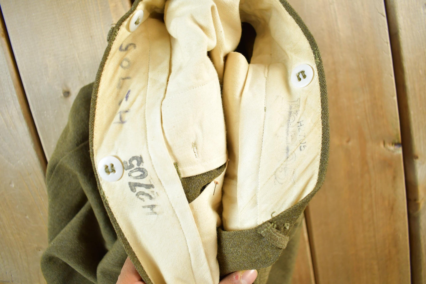 Vintage 1940's WWII Era Military WooI Field Trousers Pants Men's Medium 32 x 28 from propervintagecanada