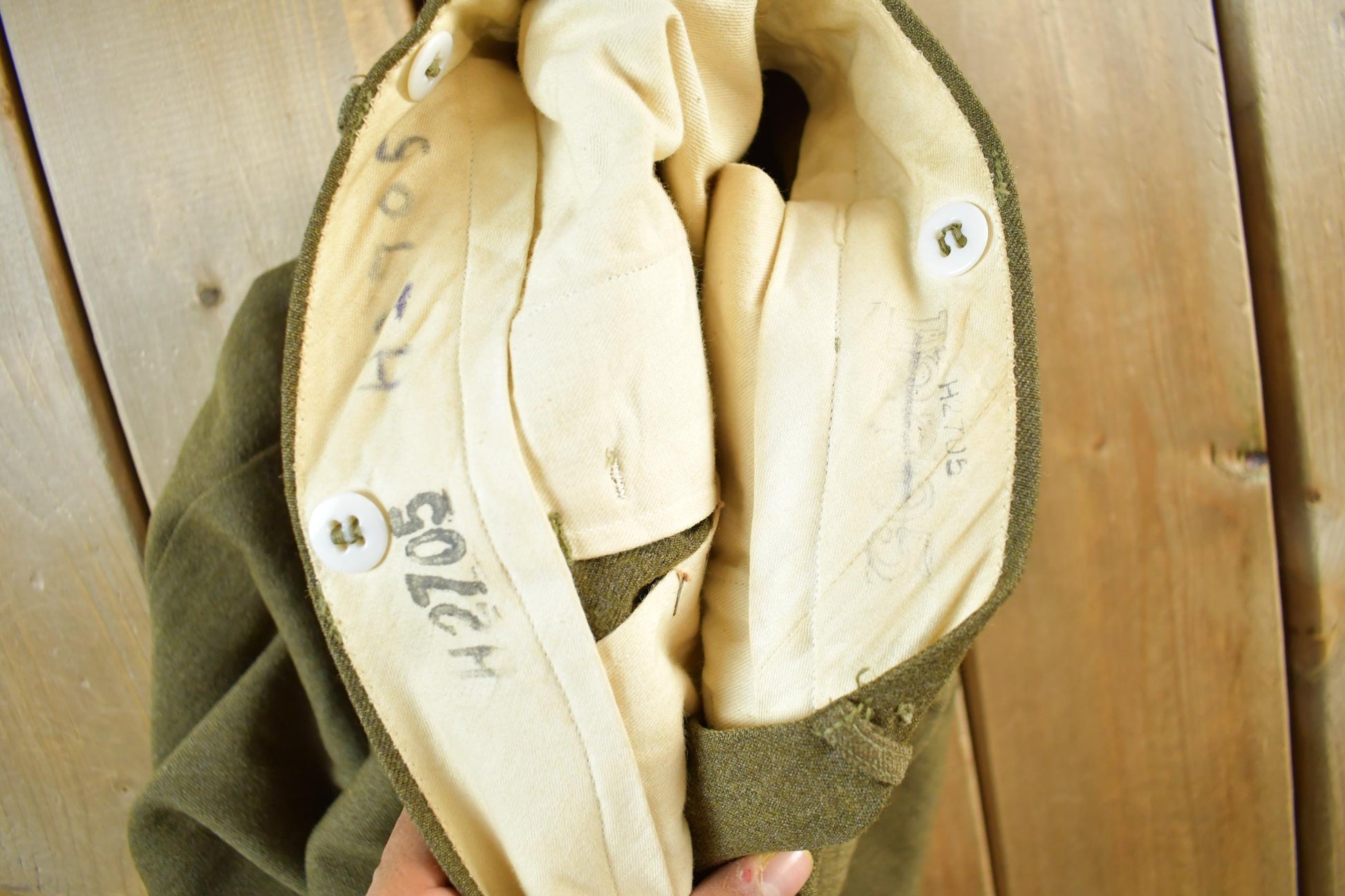 Vintage 1940's WWII Era Military WooI Field Trousers Pants Men's Medium 32 x 28 from propervintagecanada