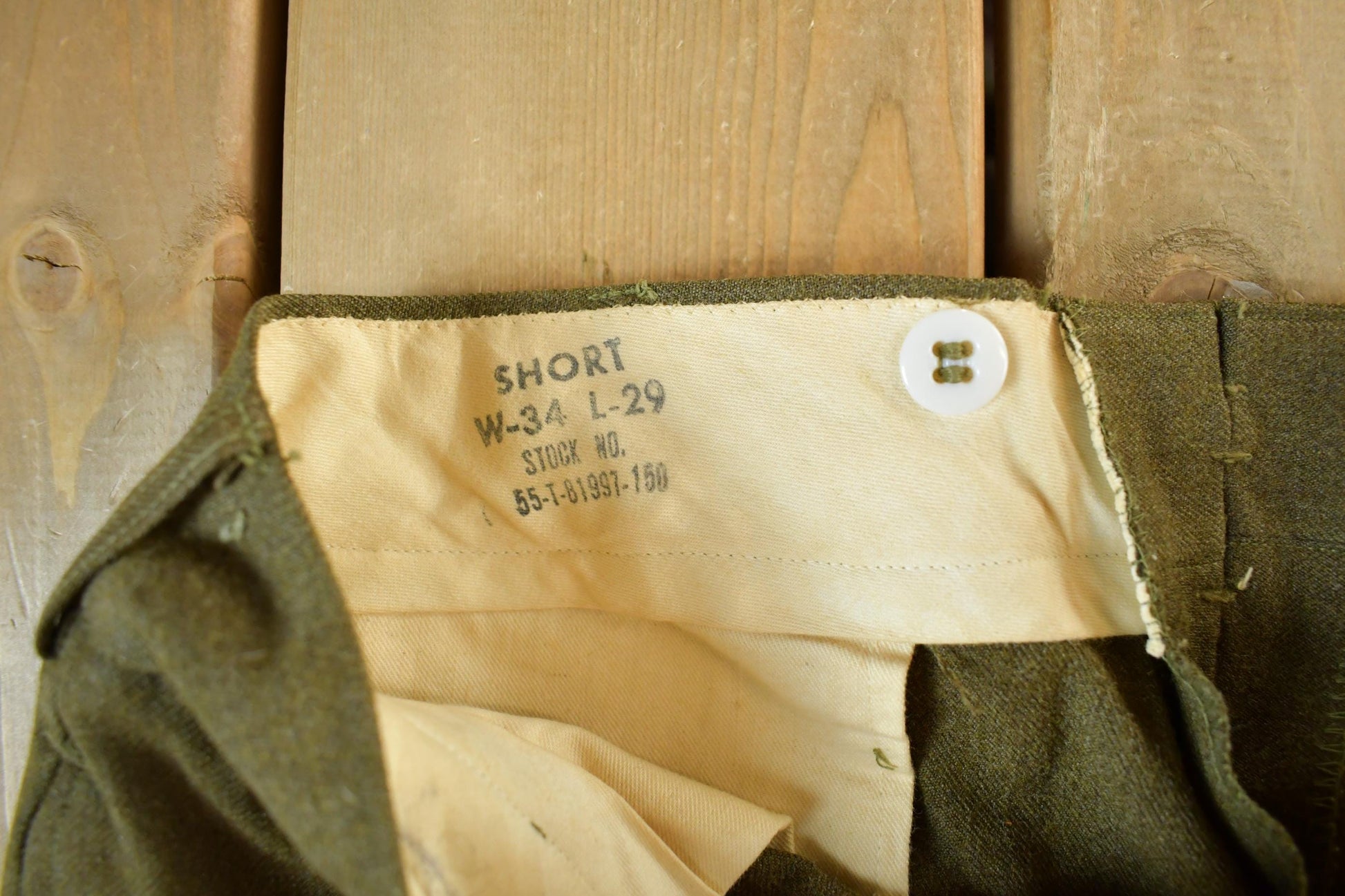 Vintage 1940's WWII Era Military WooI Field Trousers Pants Men's Medium 32 x 28 from propervintagecanada