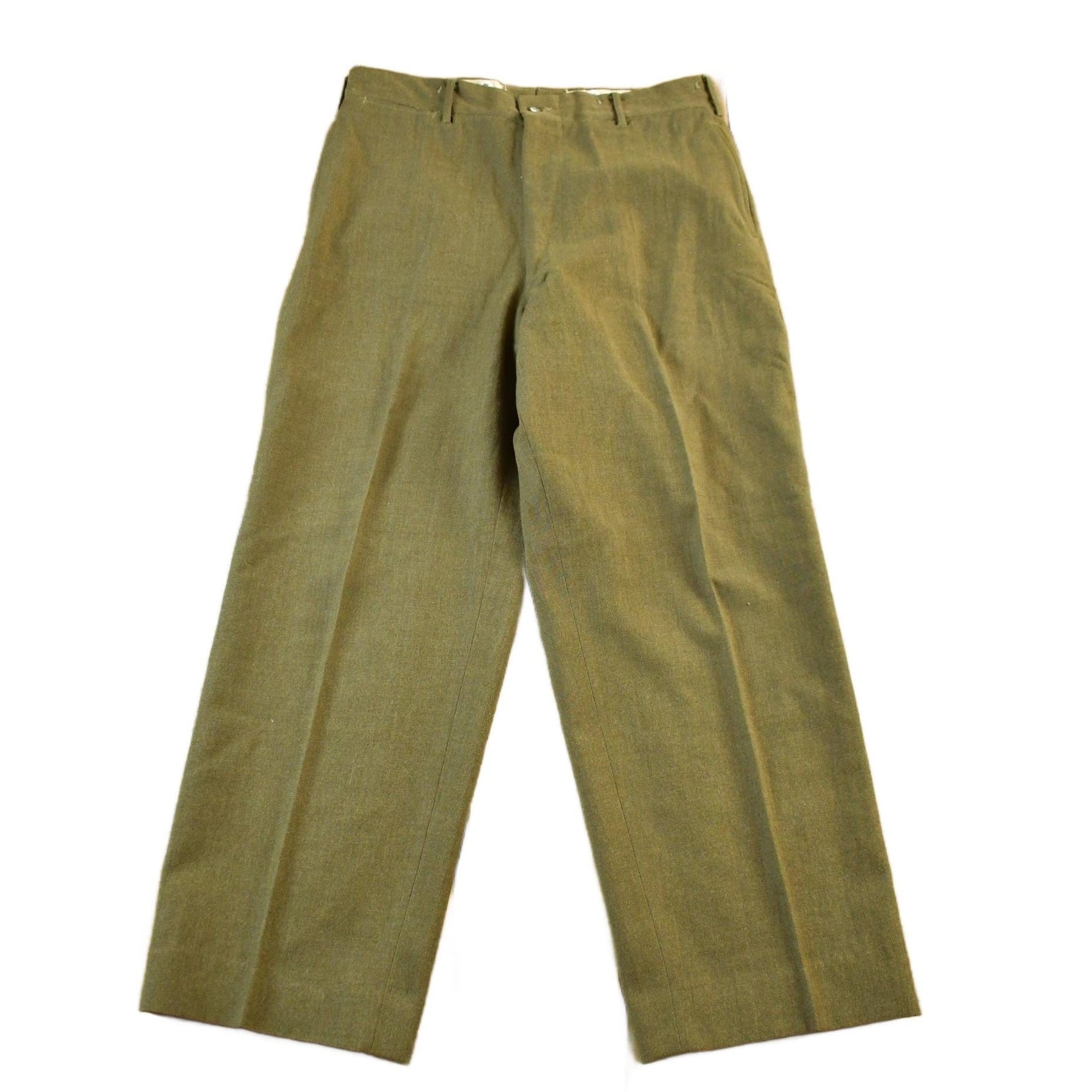Vintage 1940's WWII Era Military WooI Field Trousers Pants Men's Medium 32 x 28 from propervintagecanada