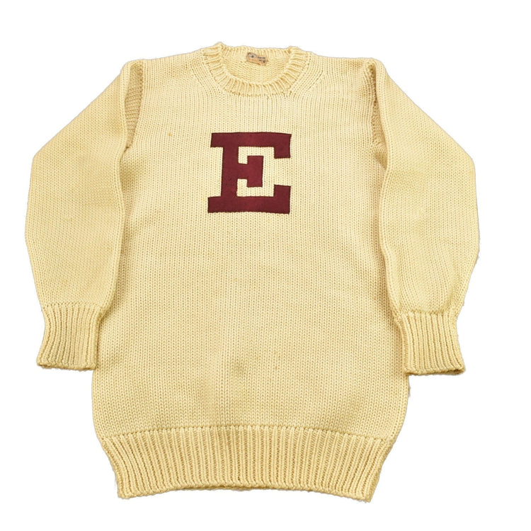 Vintage 1940s 100% Wool Collegiate Knit Crewneck Sweater Men's Medium from propervintagecanada