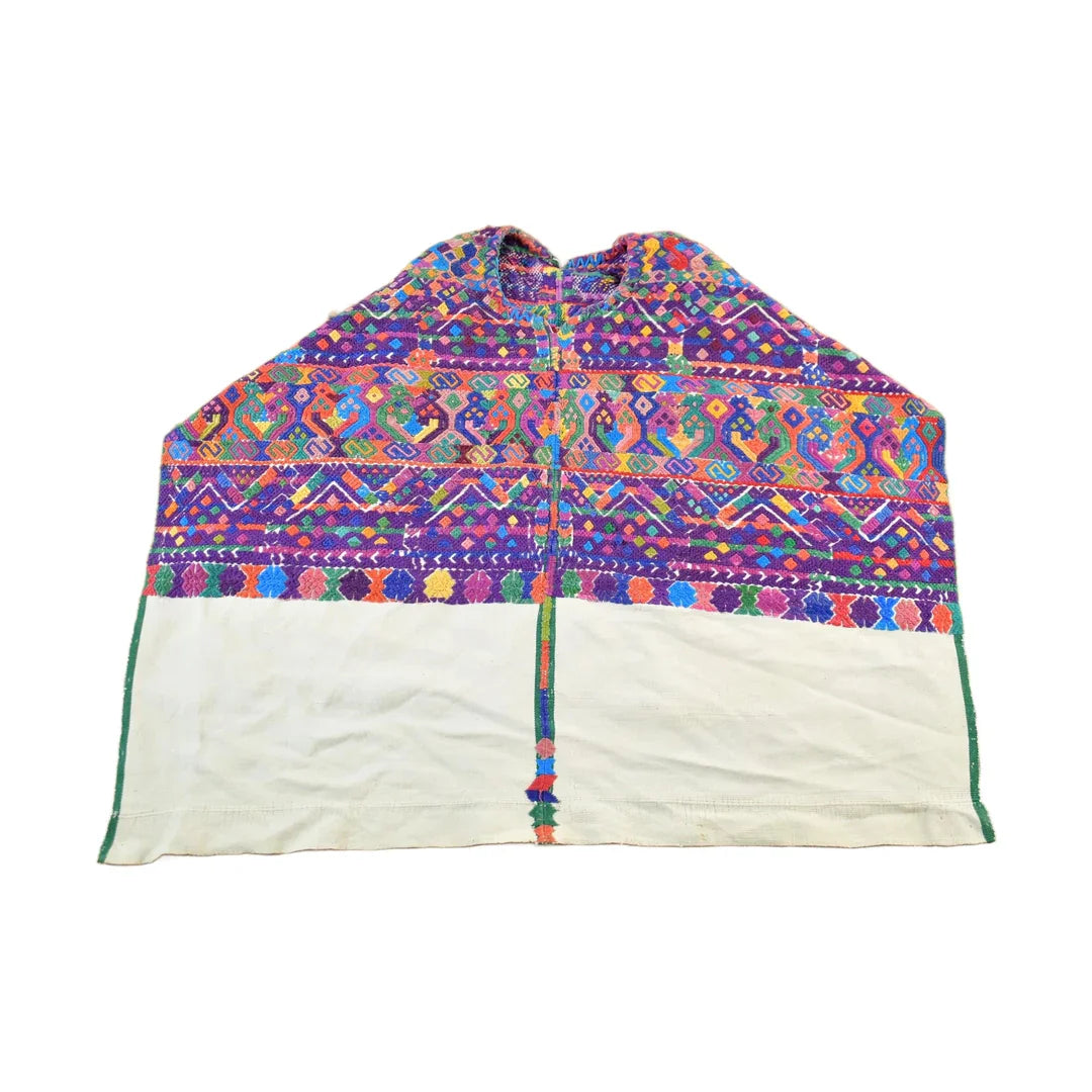 Vintage 1940s 1950s Bohemian Hand Loomed Poncho Jacket from propervintagecanada