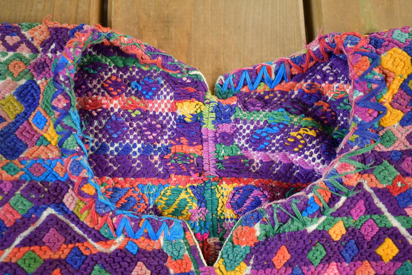 Vintage 1940s 1950s Bohemian Hand Loomed Poncho Jacket from propervintagecanada