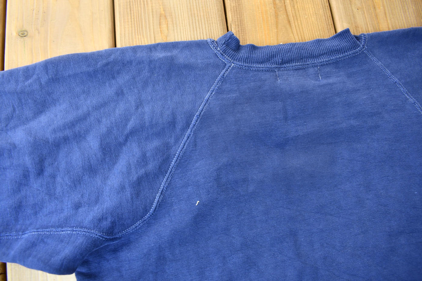 Vintage 1940s Akom Pep-Shirt Blank Navy Blue Crewneck Sweatshirt from propervintagecanada