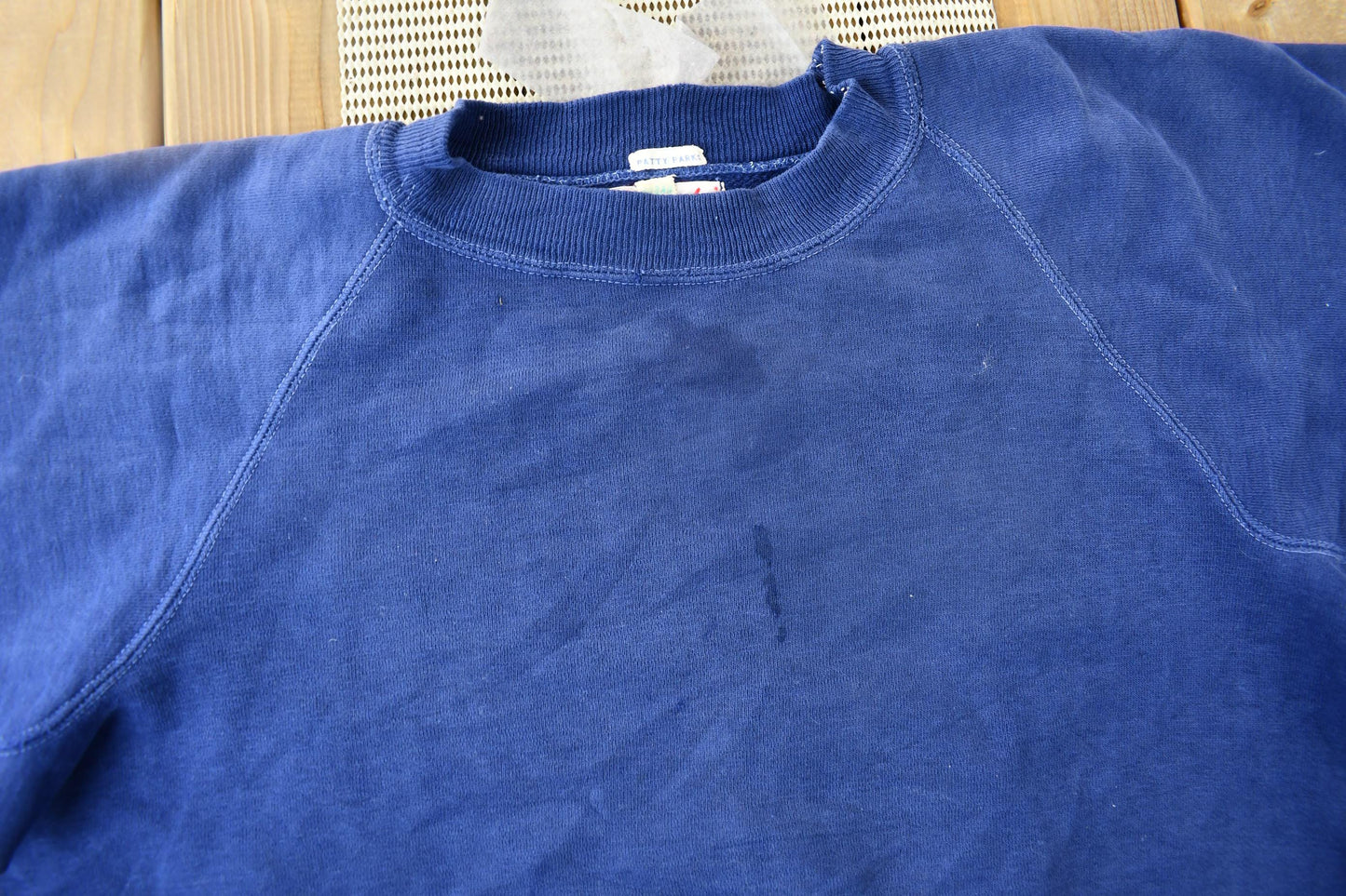 Vintage 1940s Akom Pep-Shirt Blank Navy Blue Crewneck Sweatshirt from propervintagecanada