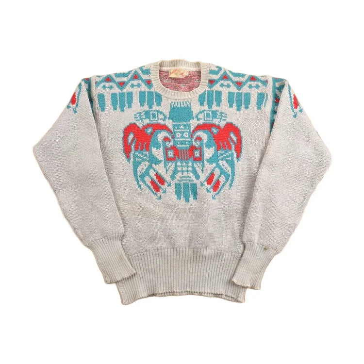 Vintage 1940s Janzen Knitted Crewneck Sweater Men's Small from propervintagecanada