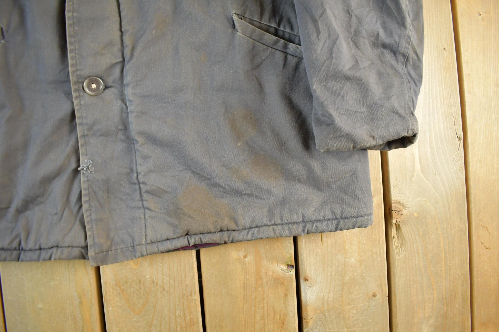 Vintage 1940s Lake O Woods Military Outdoors Jacket Men's XL from propervintagecanada