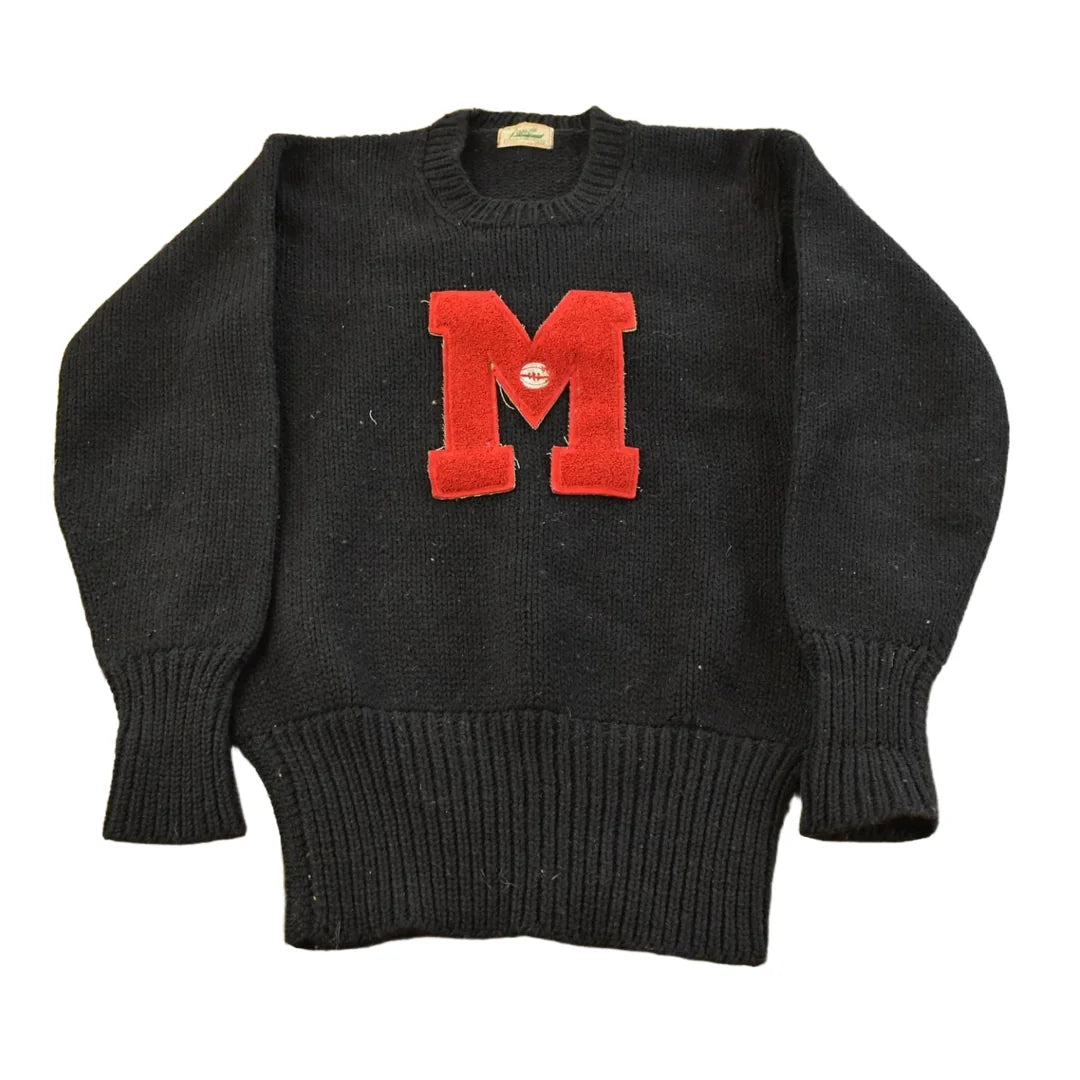 Vintage 1940s Lanza Knit Collegiate Varsity Style Sweater Men's Medium from propervintagecanada