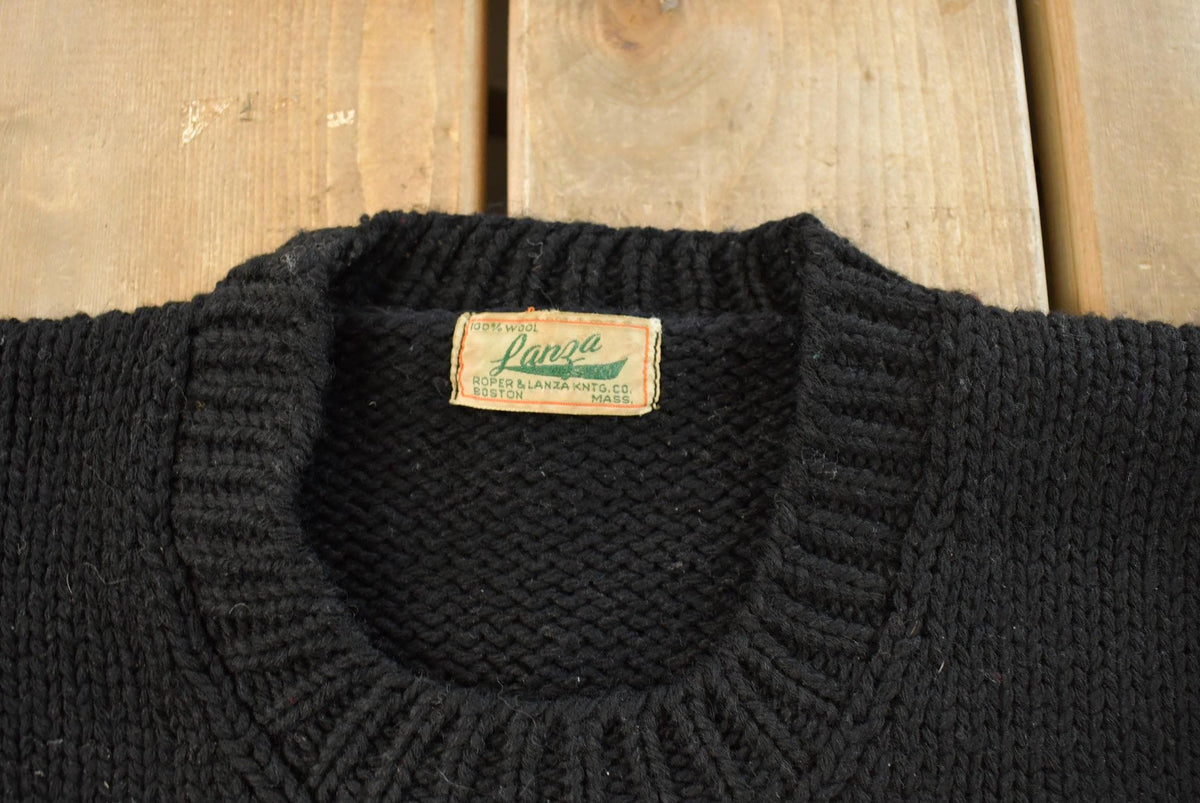 Vintage 1940s Lanza Knit Collegiate Varsity Style Sweater Men's Medium from propervintagecanada